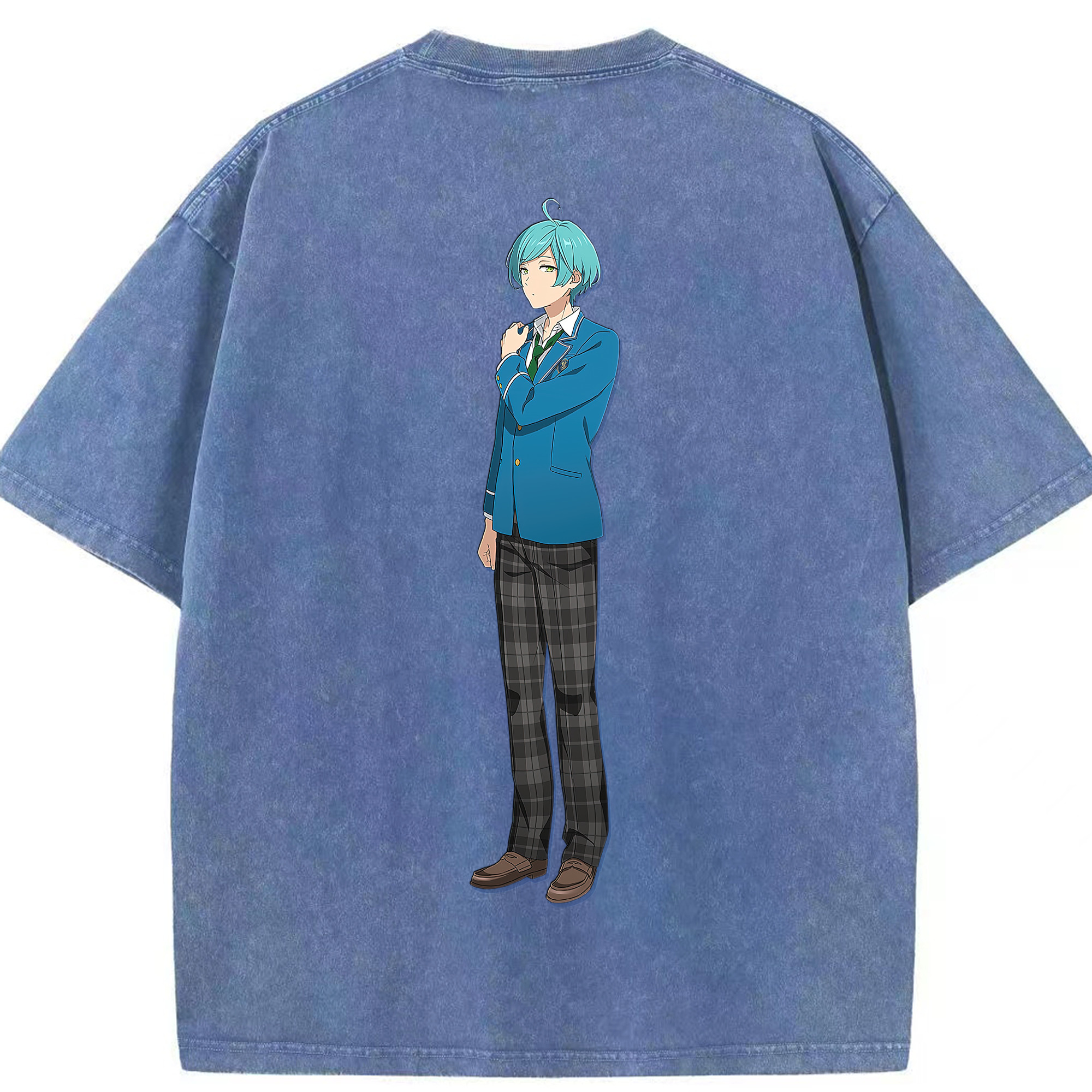 （画像用） あんさんぶるスターズ! Ensemble Stars 綿100% ヴィンテージ風 半袖Tシャツ（背面プリント）