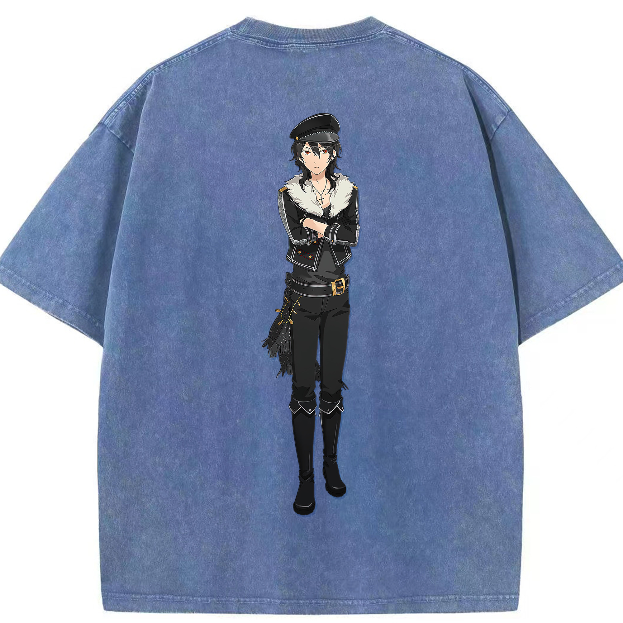 （画像用） あんさんぶるスターズ! Ensemble Stars 綿100% ヴィンテージ風 半袖Tシャツ（背面プリント）