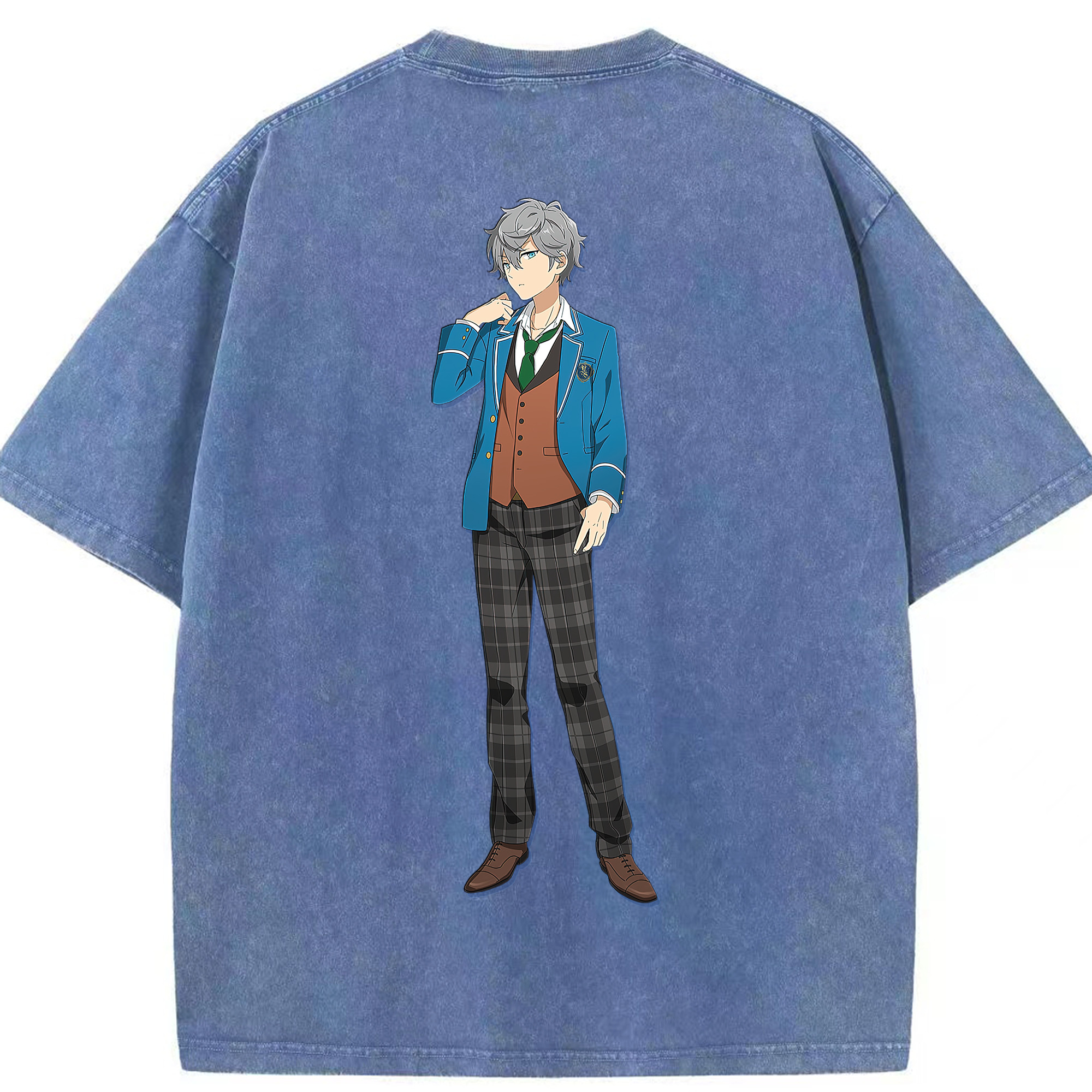 （画像用） あんさんぶるスターズ! Ensemble Stars 綿100% ヴィンテージ風 半袖Tシャツ（背面プリント）