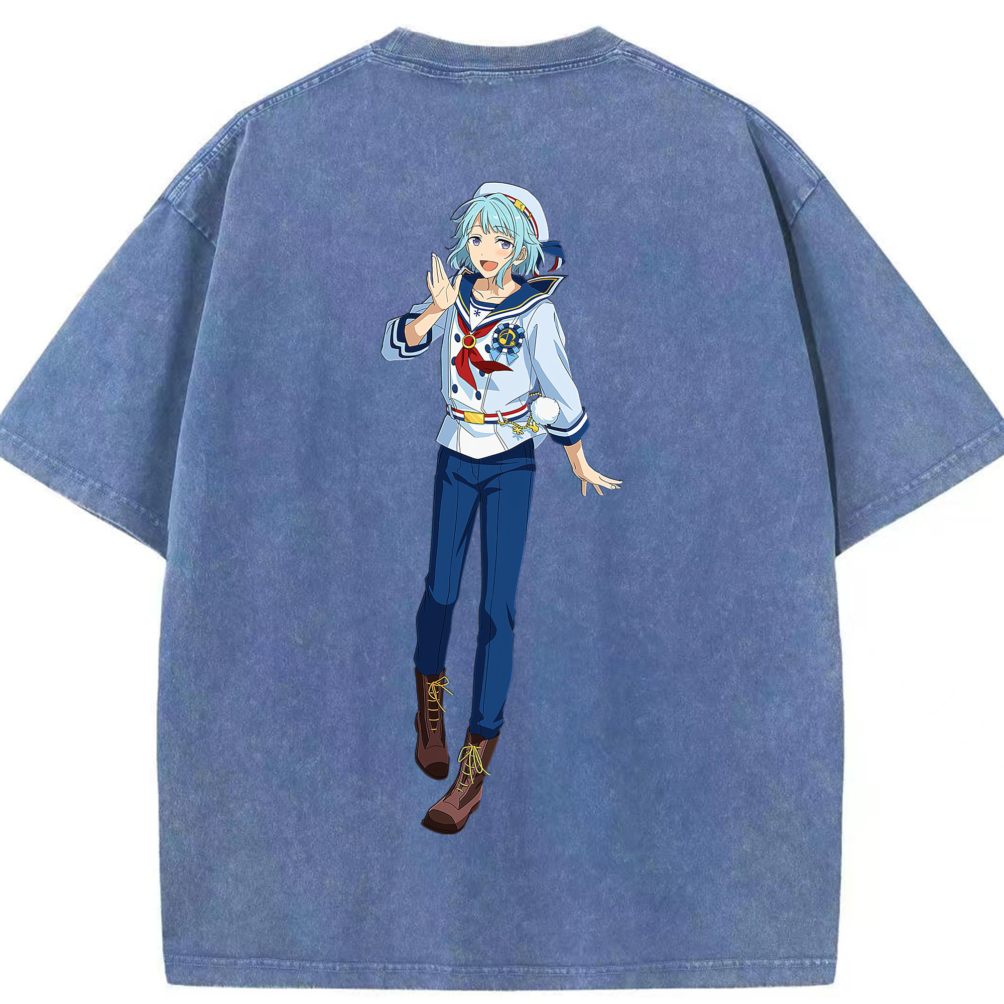 （画像用） あんさんぶるスターズ! Ensemble Stars 綿100% ヴィンテージ風 半袖Tシャツ（背面プリント）