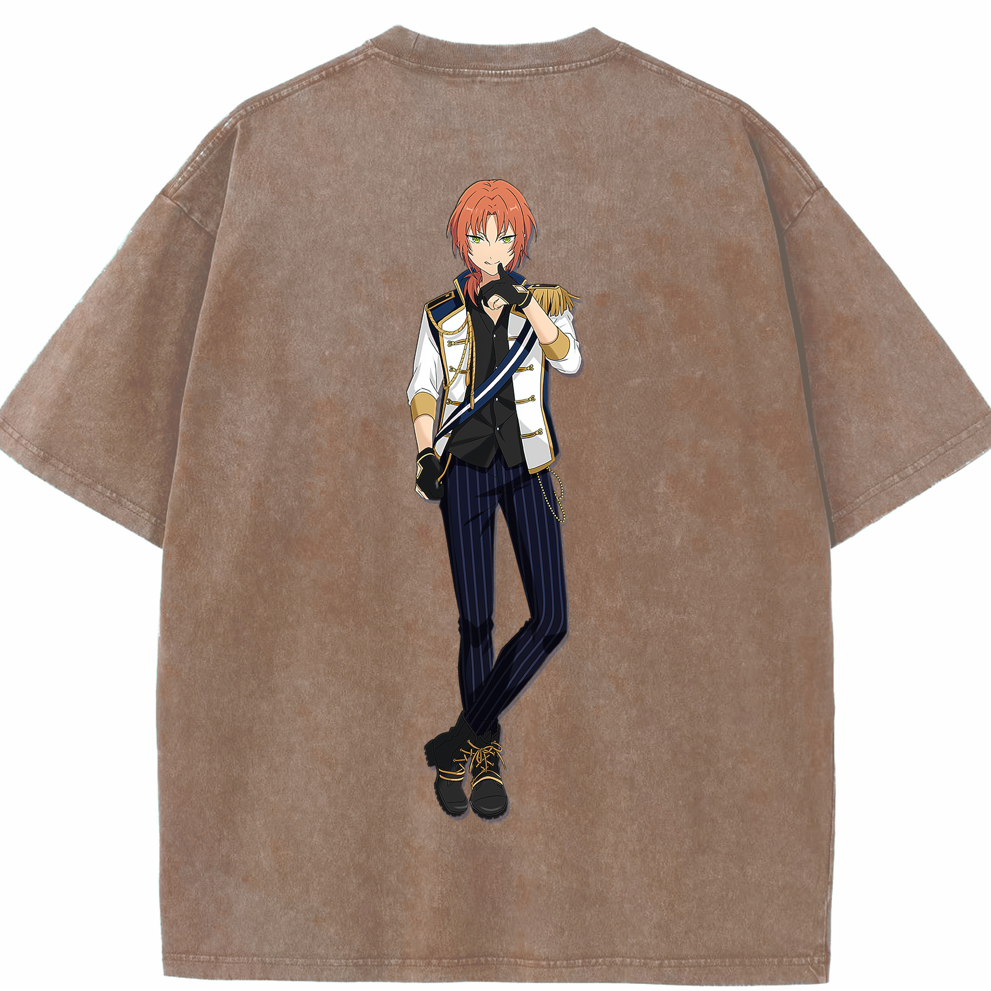 （画像用） あんさんぶるスターズ! Ensemble Stars 綿100% ヴィンテージ風 半袖Tシャツ（背面プリント）