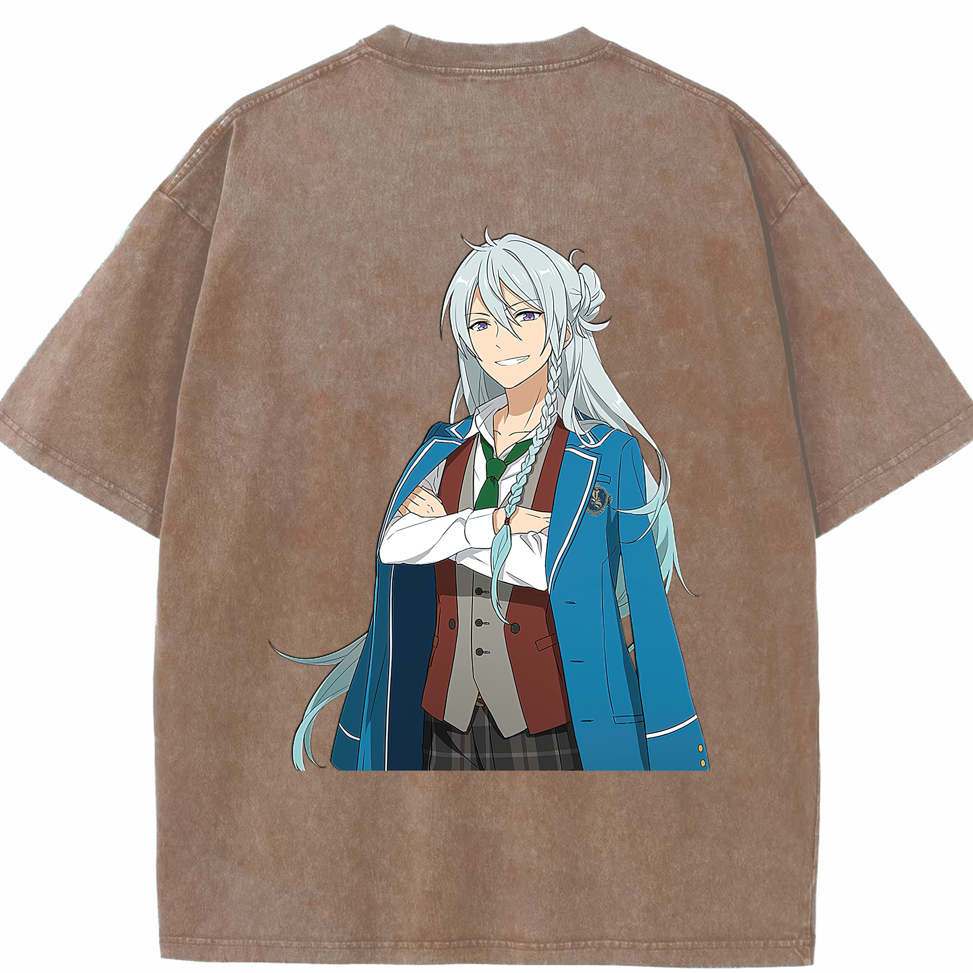 （画像用） あんさんぶるスターズ! Ensemble Stars 綿100% ヴィンテージ風 半袖Tシャツ（背面プリント）