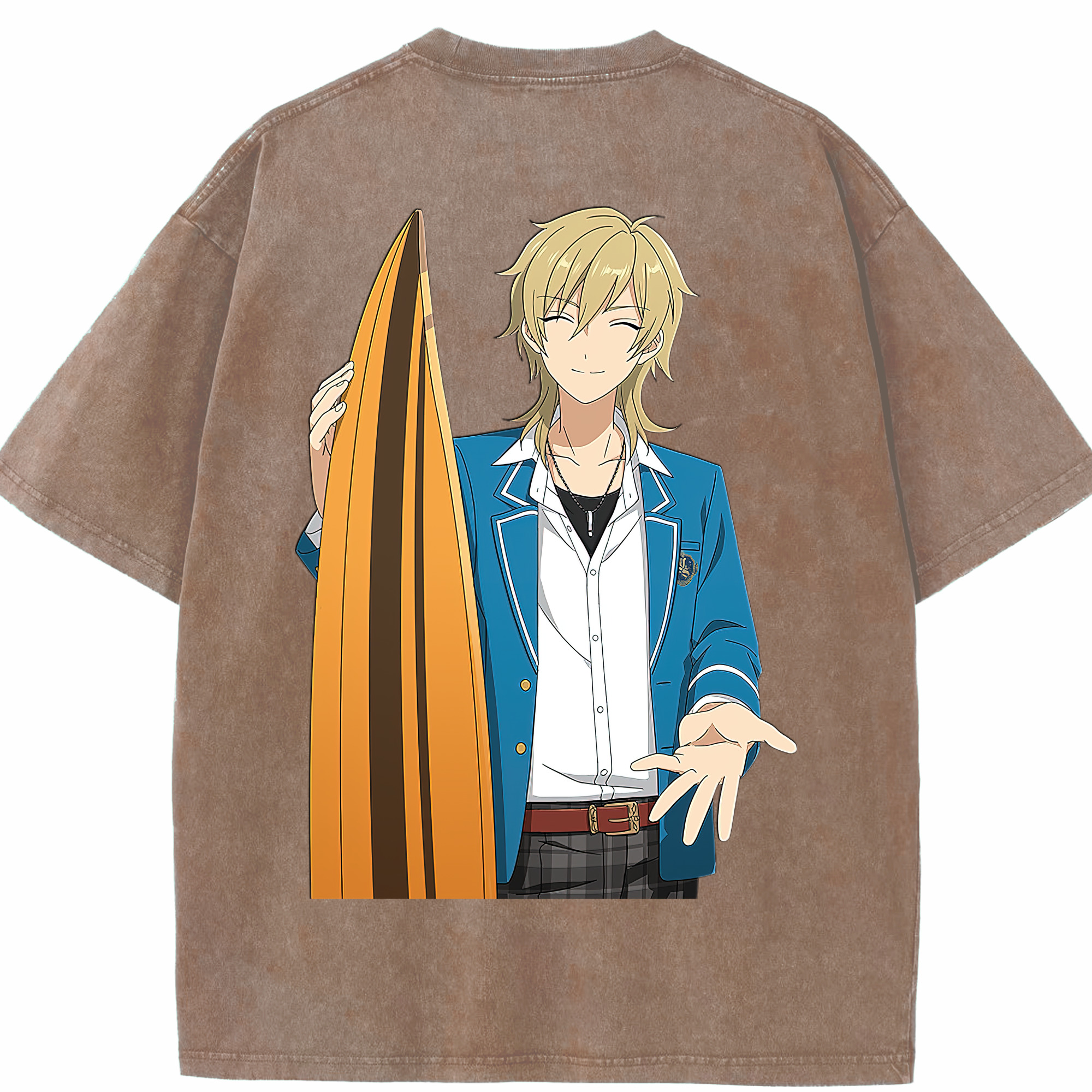 （画像用） あんさんぶるスターズ! Ensemble Stars 綿100% ヴィンテージ風 半袖Tシャツ（背面プリント）