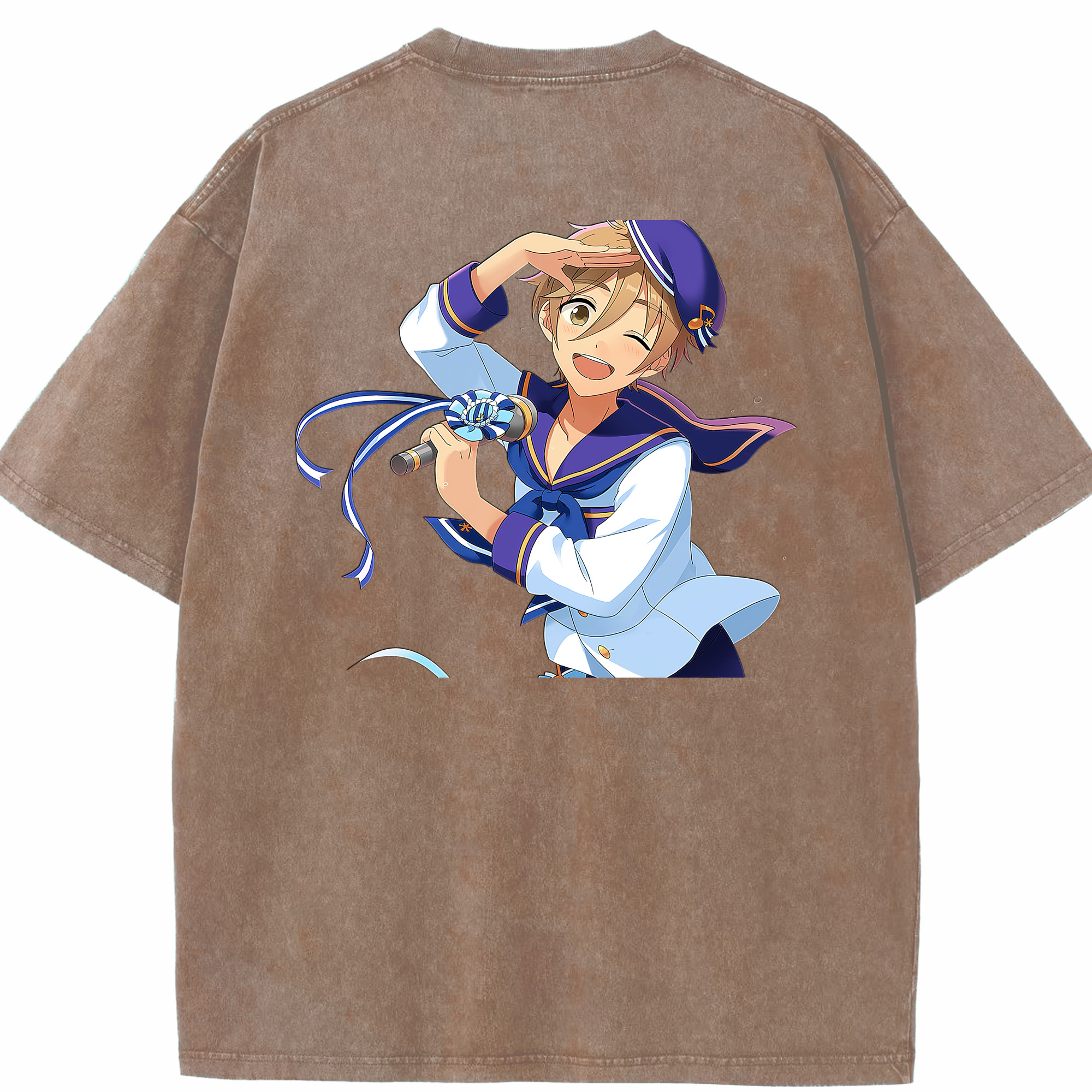 （画像用） あんさんぶるスターズ! Ensemble Stars 綿100% ヴィンテージ風 半袖Tシャツ（背面プリント）