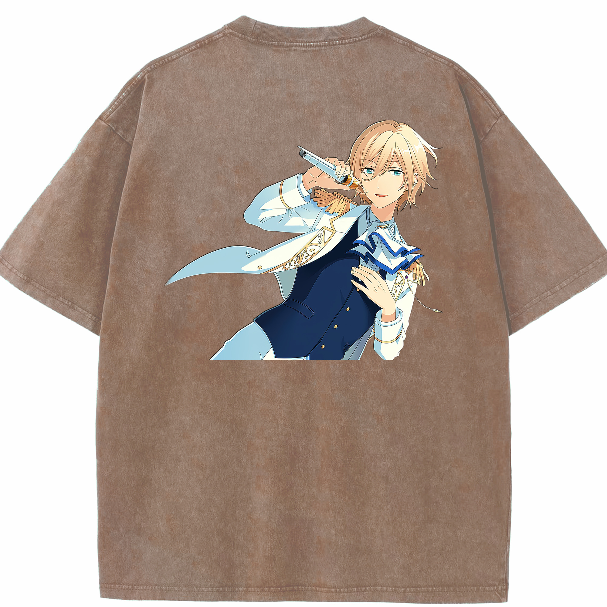 （画像用） あんさんぶるスターズ! Ensemble Stars 綿100% ヴィンテージ風 半袖Tシャツ（背面プリント）