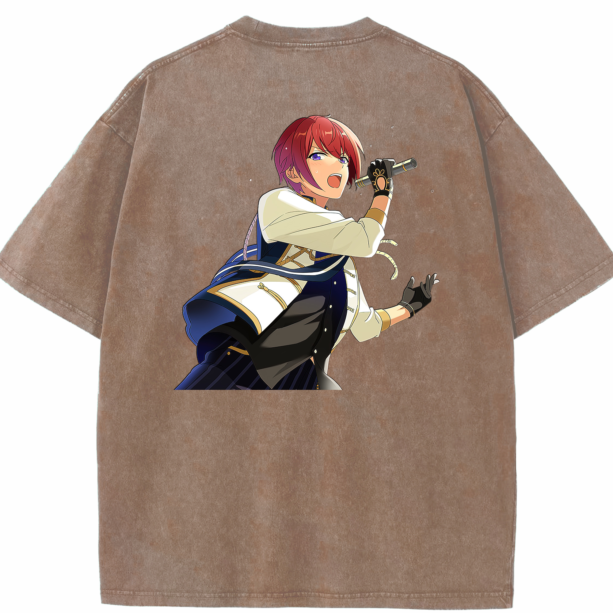 （画像用） あんさんぶるスターズ! Ensemble Stars 綿100% ヴィンテージ風 半袖Tシャツ（背面プリント）