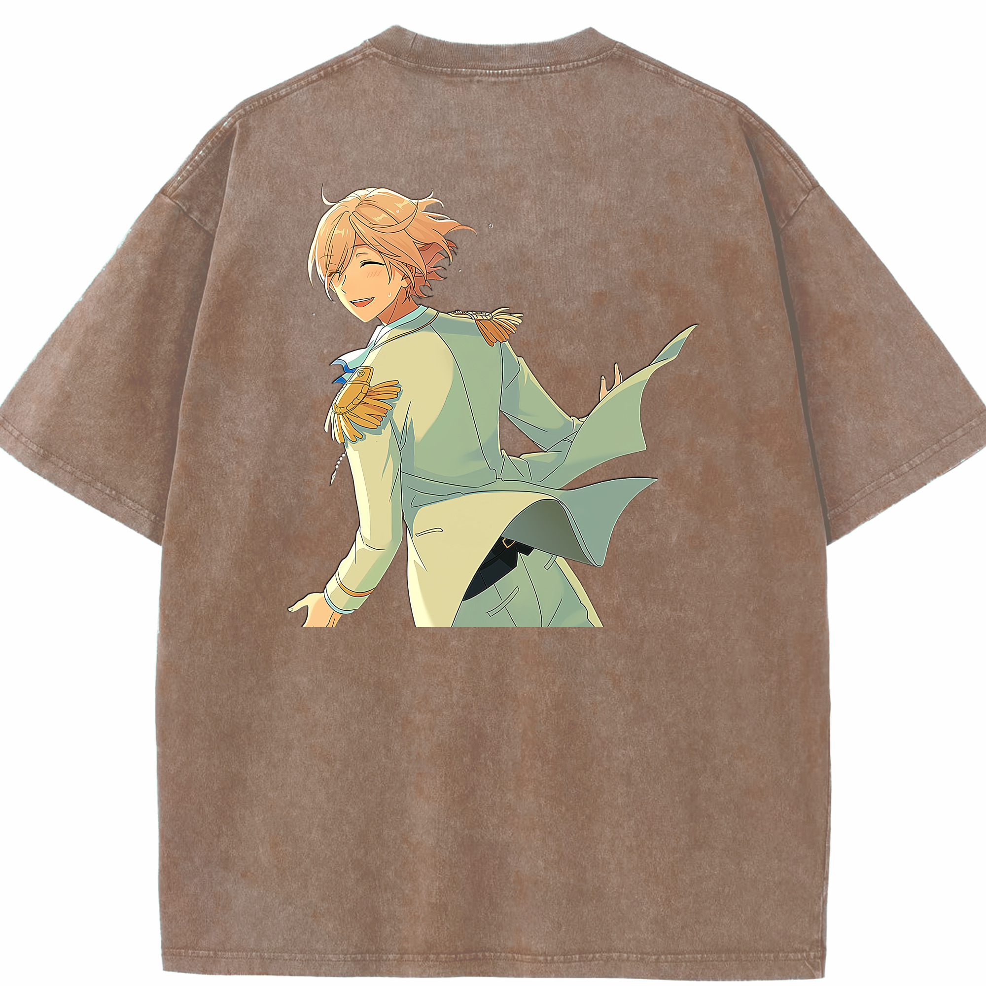 （画像用） あんさんぶるスターズ! Ensemble Stars 綿100% ヴィンテージ風 半袖Tシャツ（背面プリント）
