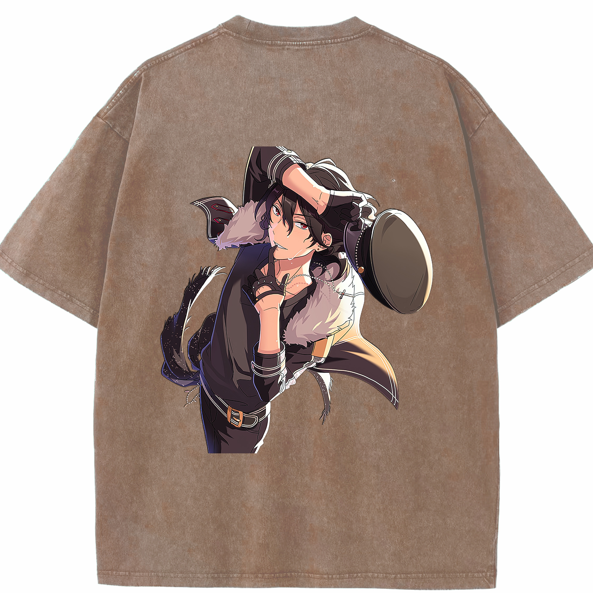 （画像用） あんさんぶるスターズ! Ensemble Stars 綿100% ヴィンテージ風 半袖Tシャツ（背面プリント）