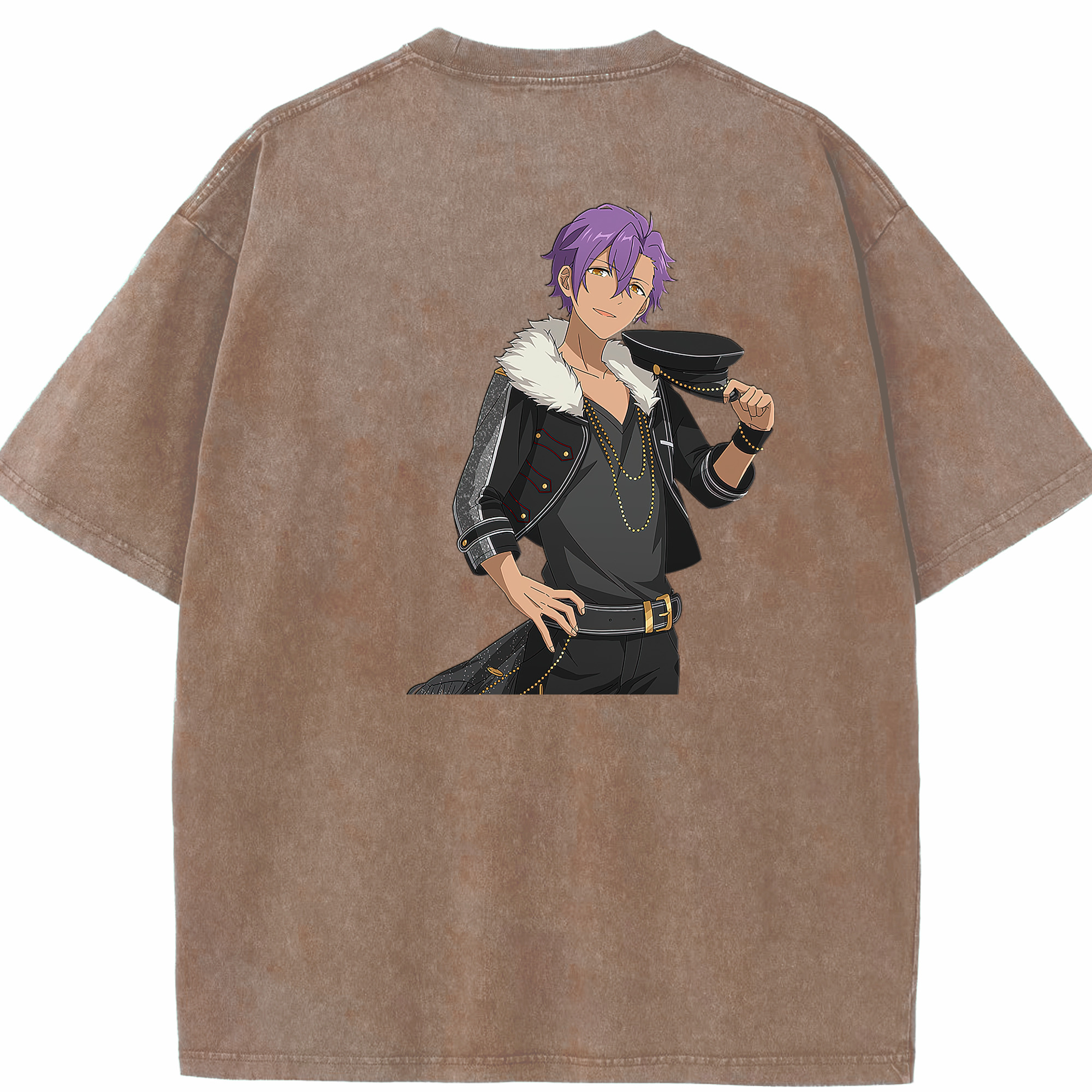 （画像用） あんさんぶるスターズ! Ensemble Stars 綿100% ヴィンテージ風 半袖Tシャツ（背面プリント）
