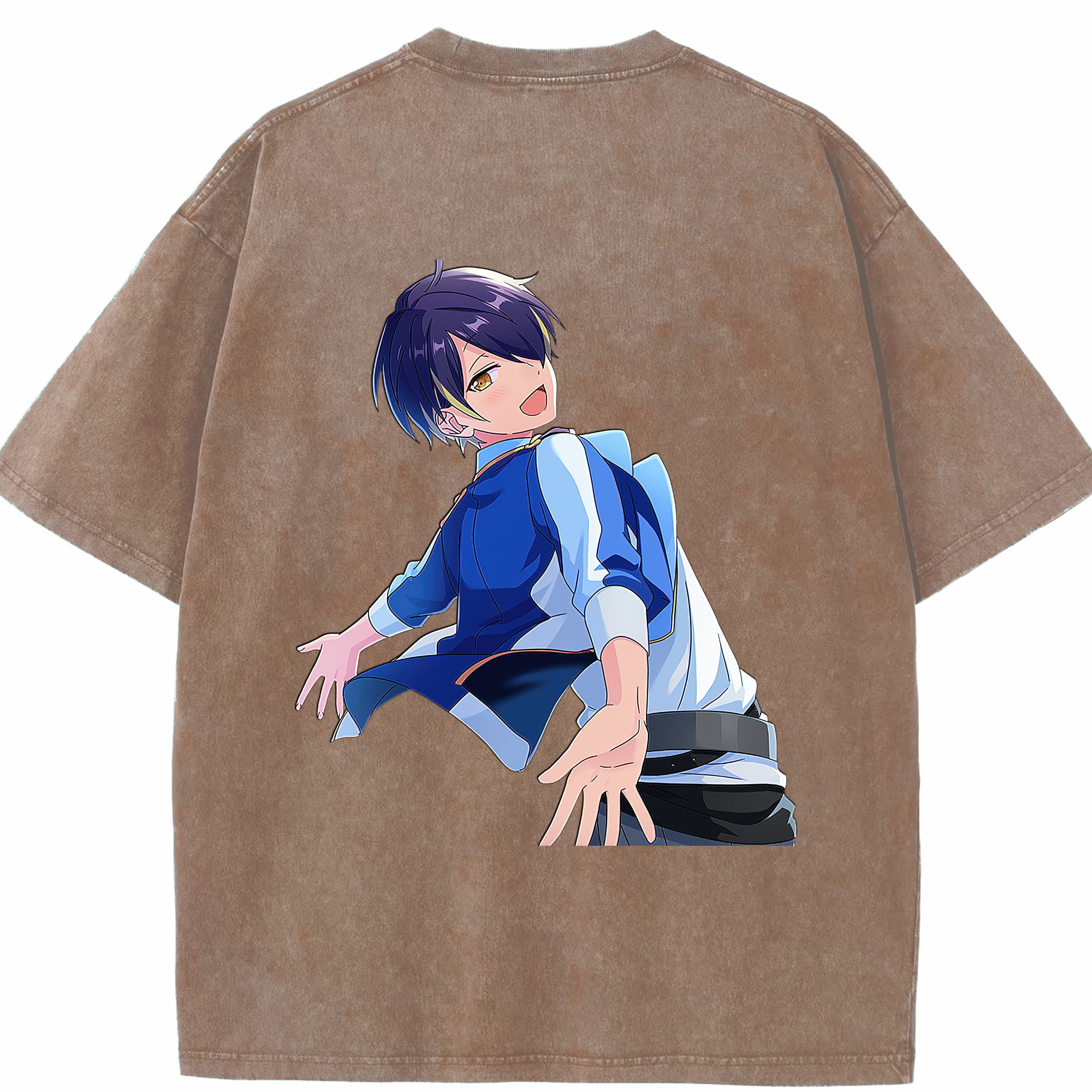 （画像用） あんさんぶるスターズ! Ensemble Stars 綿100% ヴィンテージ風 半袖Tシャツ（背面プリント）