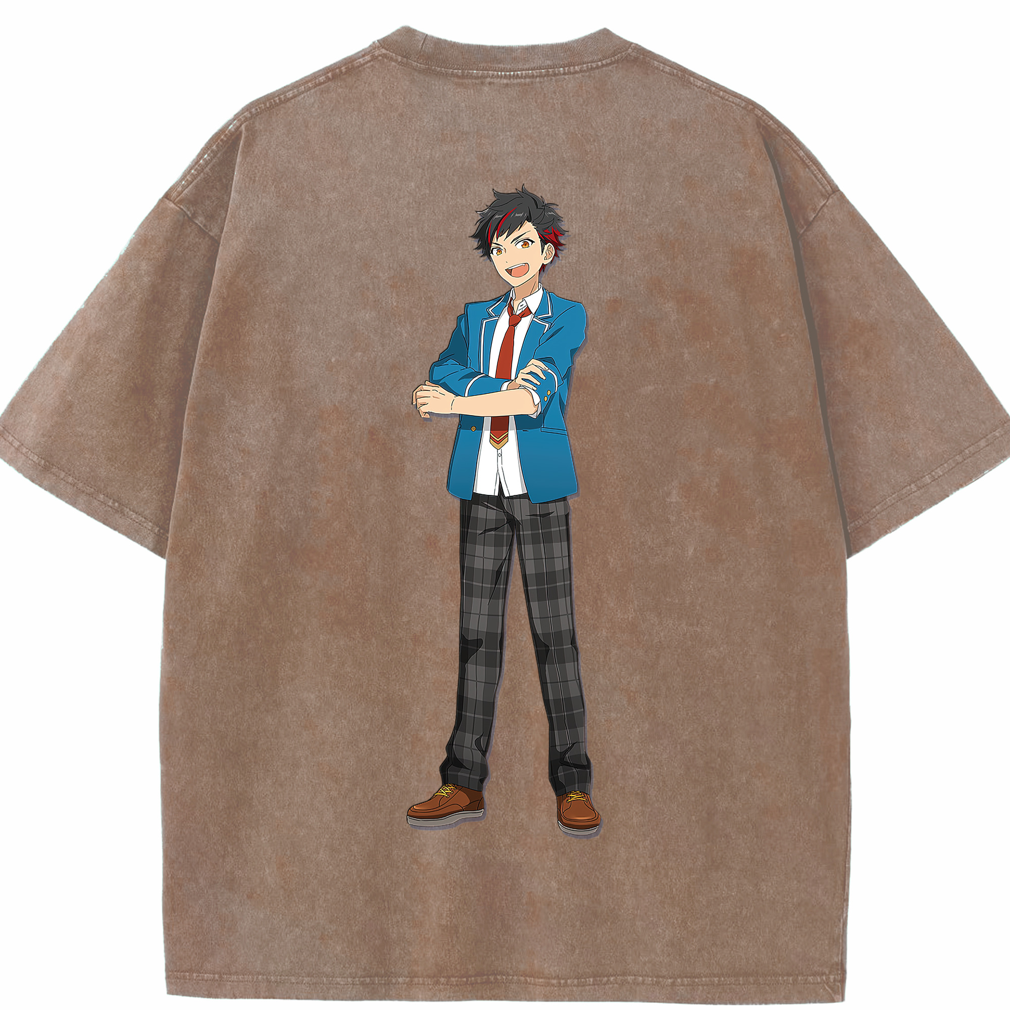 （画像用） あんさんぶるスターズ! Ensemble Stars 綿100% ヴィンテージ風 半袖Tシャツ（背面プリント）