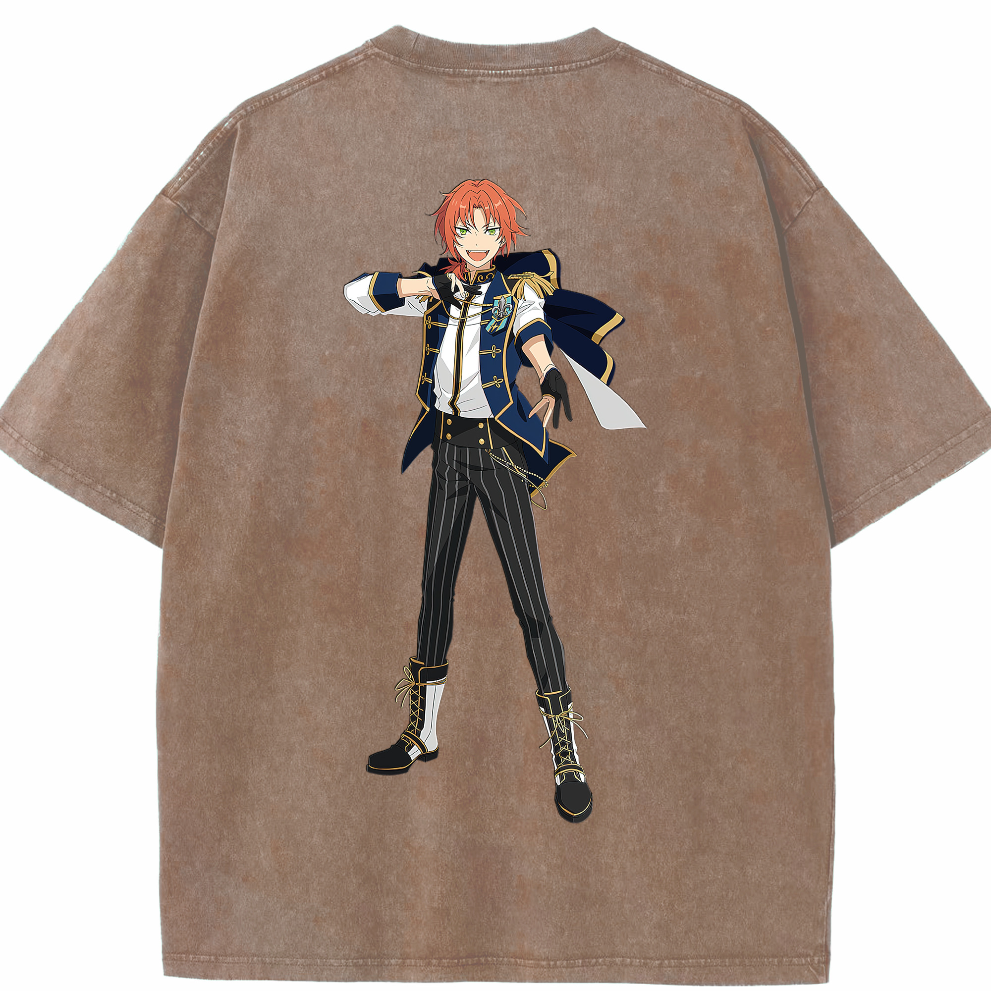 （画像用） あんさんぶるスターズ! Ensemble Stars 綿100% ヴィンテージ風 半袖Tシャツ（背面プリント）