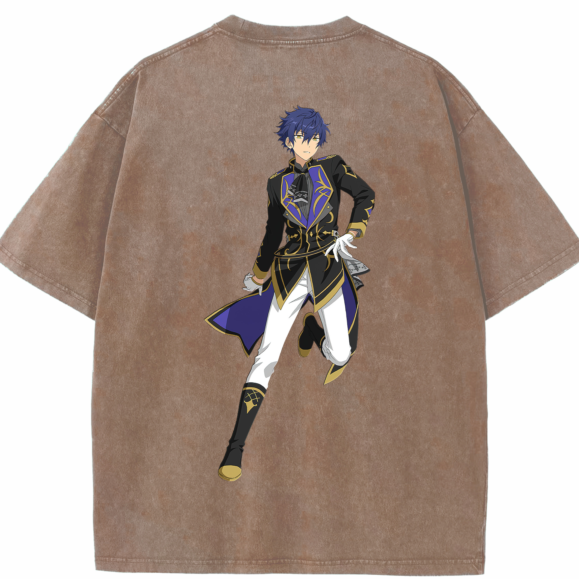 （画像用） あんさんぶるスターズ! Ensemble Stars 綿100% ヴィンテージ風 半袖Tシャツ（背面プリント）
