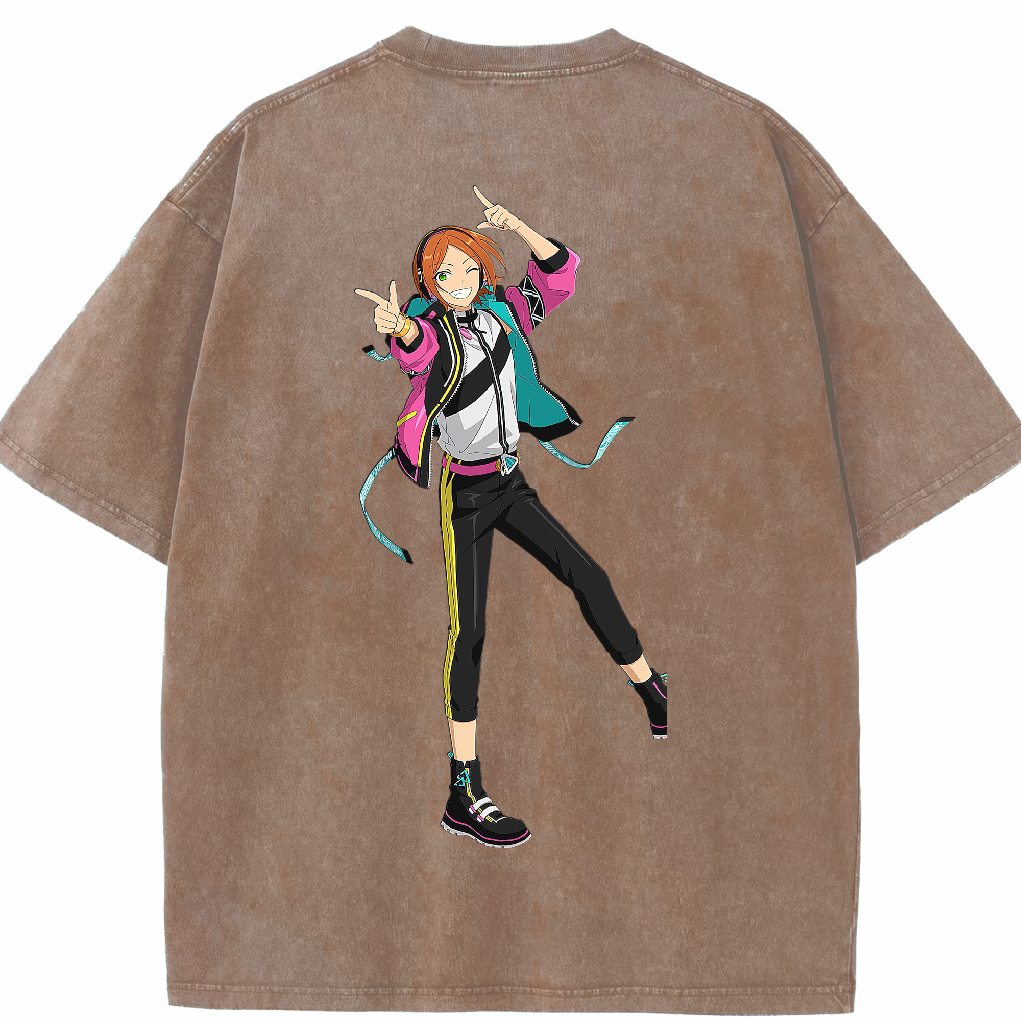 （画像用） あんさんぶるスターズ! Ensemble Stars 綿100% ヴィンテージ風 半袖Tシャツ（背面プリント）