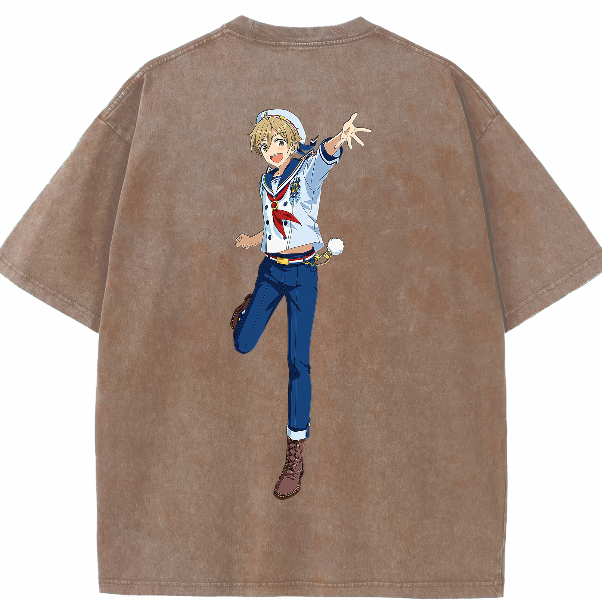 （画像用） あんさんぶるスターズ! Ensemble Stars 綿100% ヴィンテージ風 半袖Tシャツ（背面プリント）