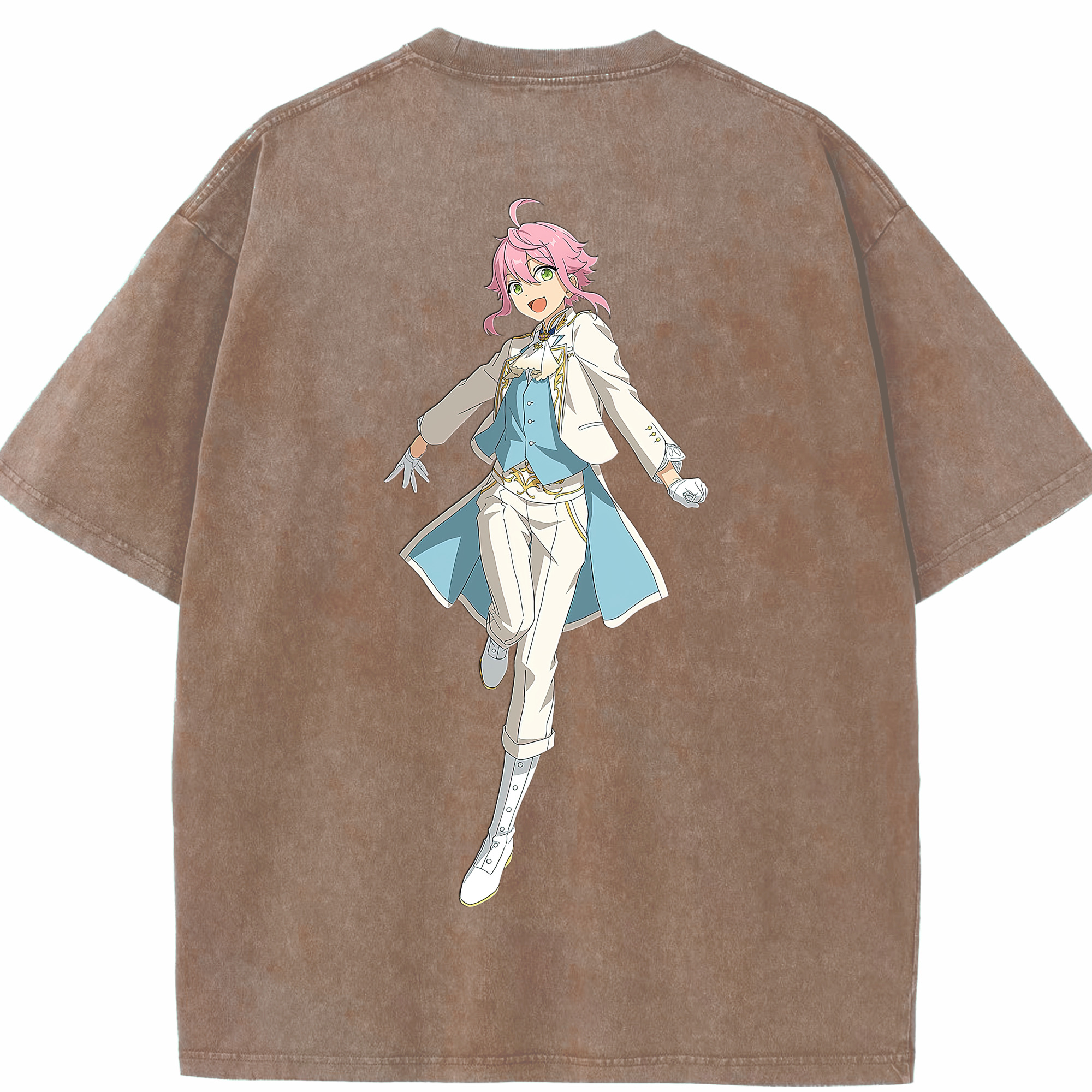 （画像用） あんさんぶるスターズ! Ensemble Stars 綿100% ヴィンテージ風 半袖Tシャツ（背面プリント）