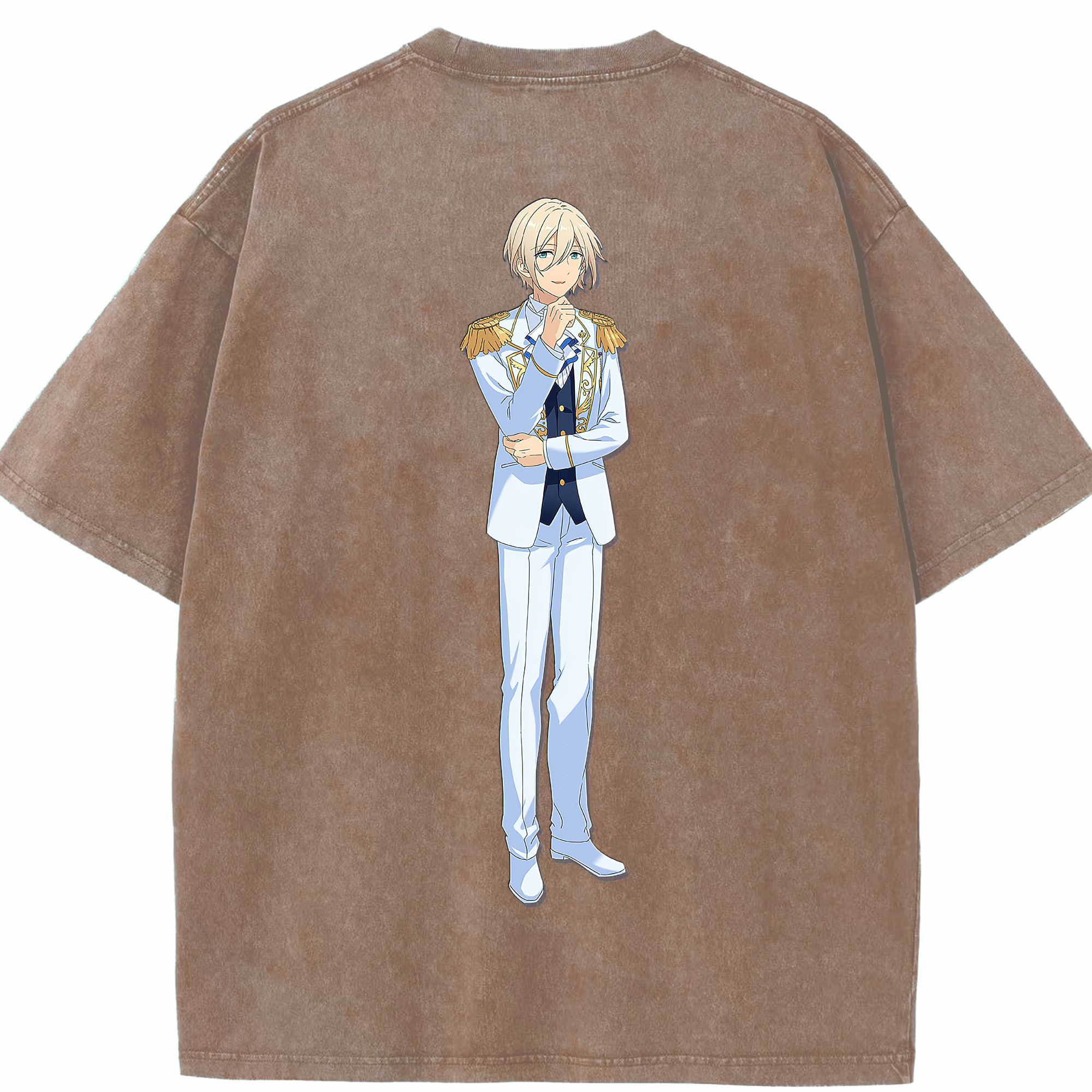 （画像用） あんさんぶるスターズ! Ensemble Stars 綿100% ヴィンテージ風 半袖Tシャツ（背面プリント）