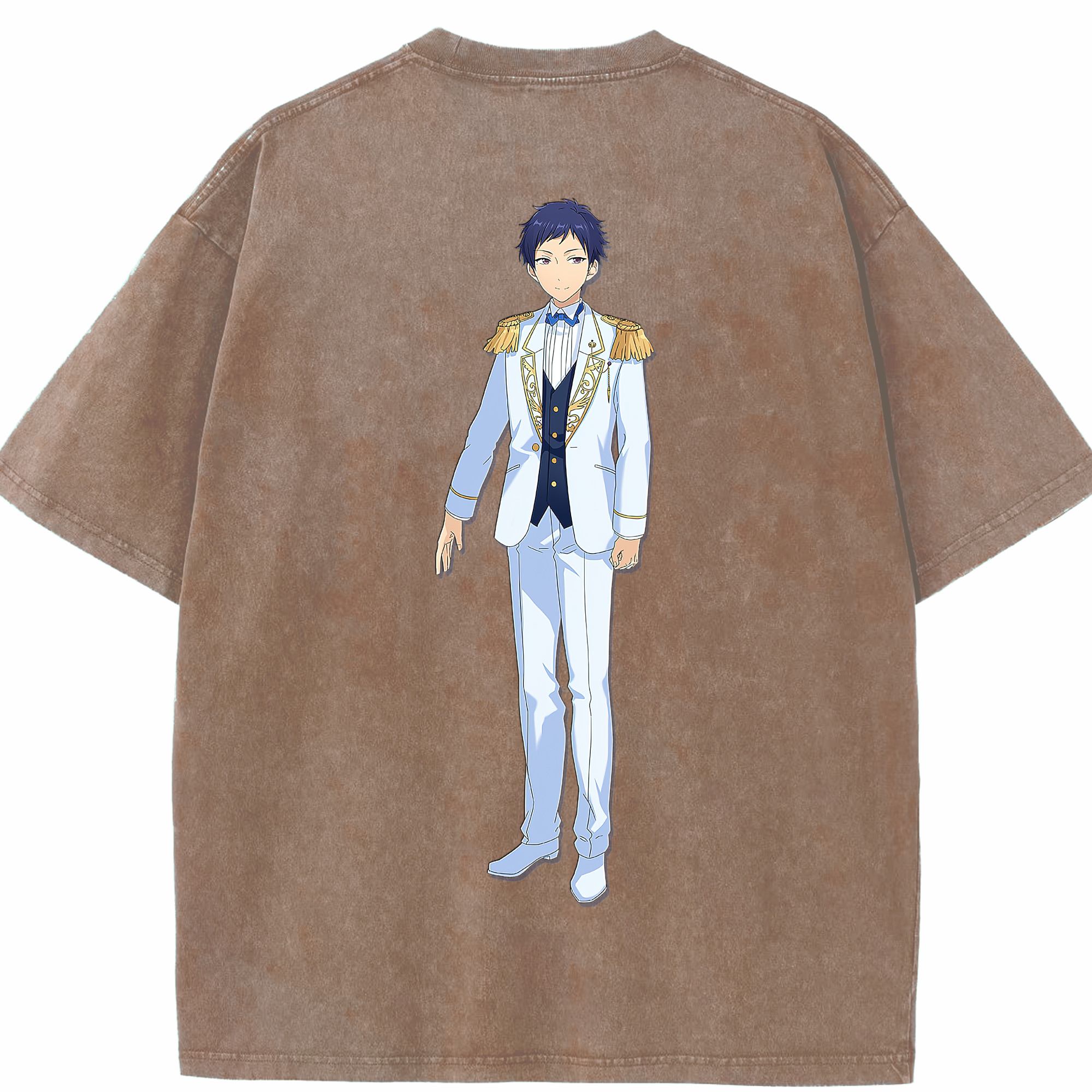 （画像用） あんさんぶるスターズ! Ensemble Stars 綿100% ヴィンテージ風 半袖Tシャツ（背面プリント）