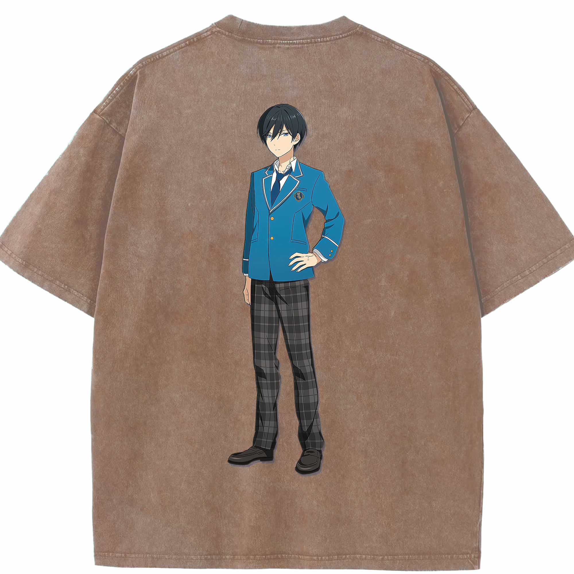 （画像用） あんさんぶるスターズ! Ensemble Stars 綿100% ヴィンテージ風 半袖Tシャツ（背面プリント）