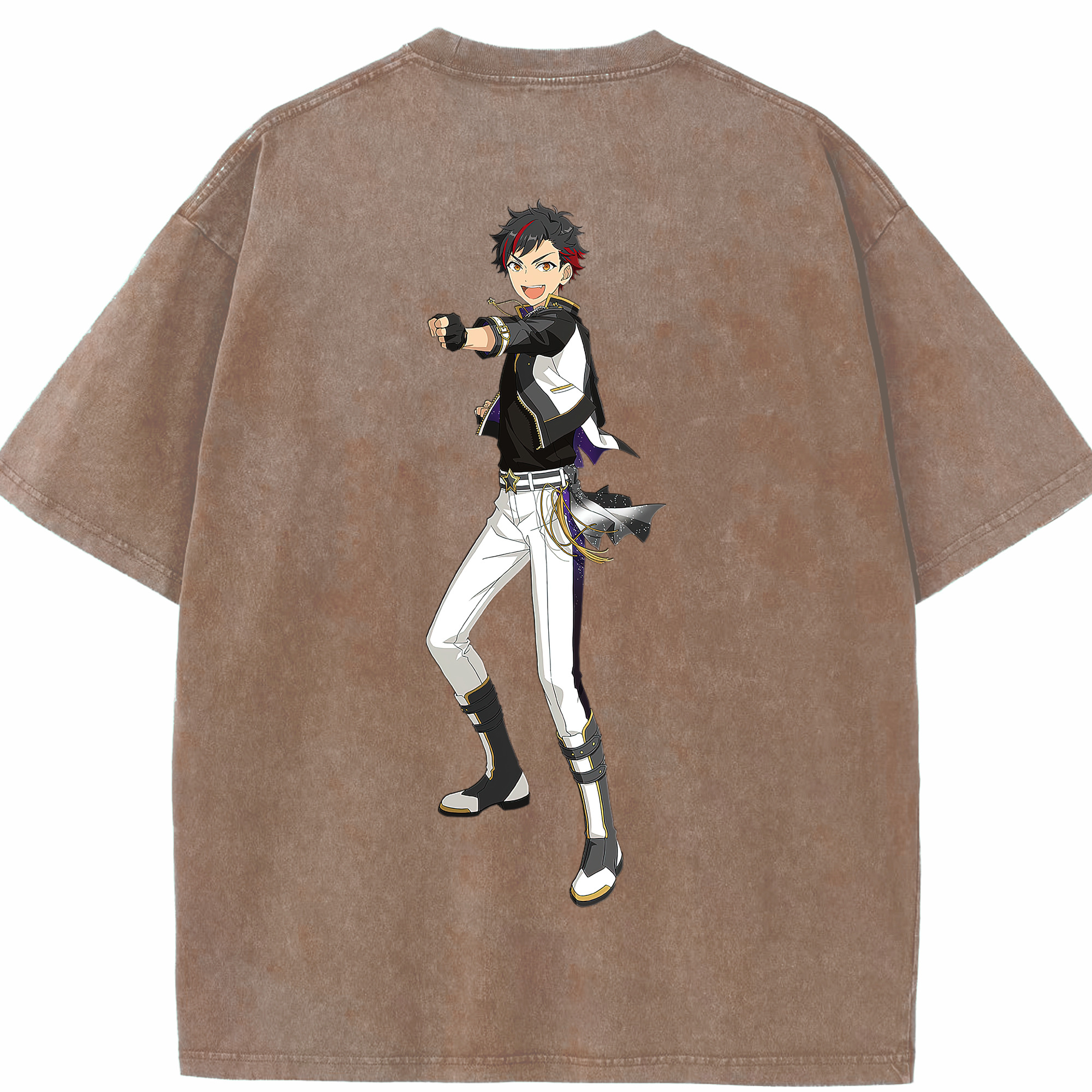 （画像用） あんさんぶるスターズ! Ensemble Stars 綿100% ヴィンテージ風 半袖Tシャツ（背面プリント）