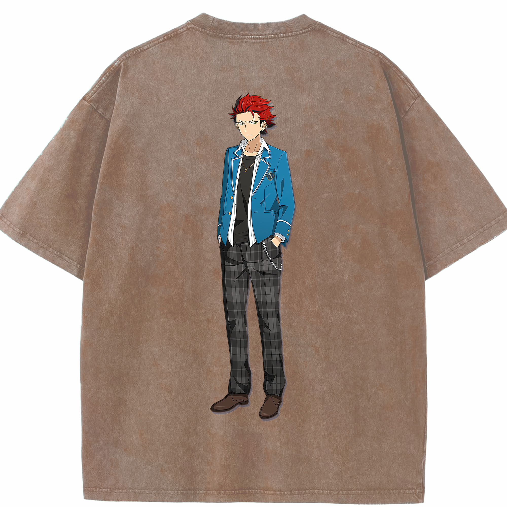（画像用） あんさんぶるスターズ! Ensemble Stars 綿100% ヴィンテージ風 半袖Tシャツ（背面プリント）