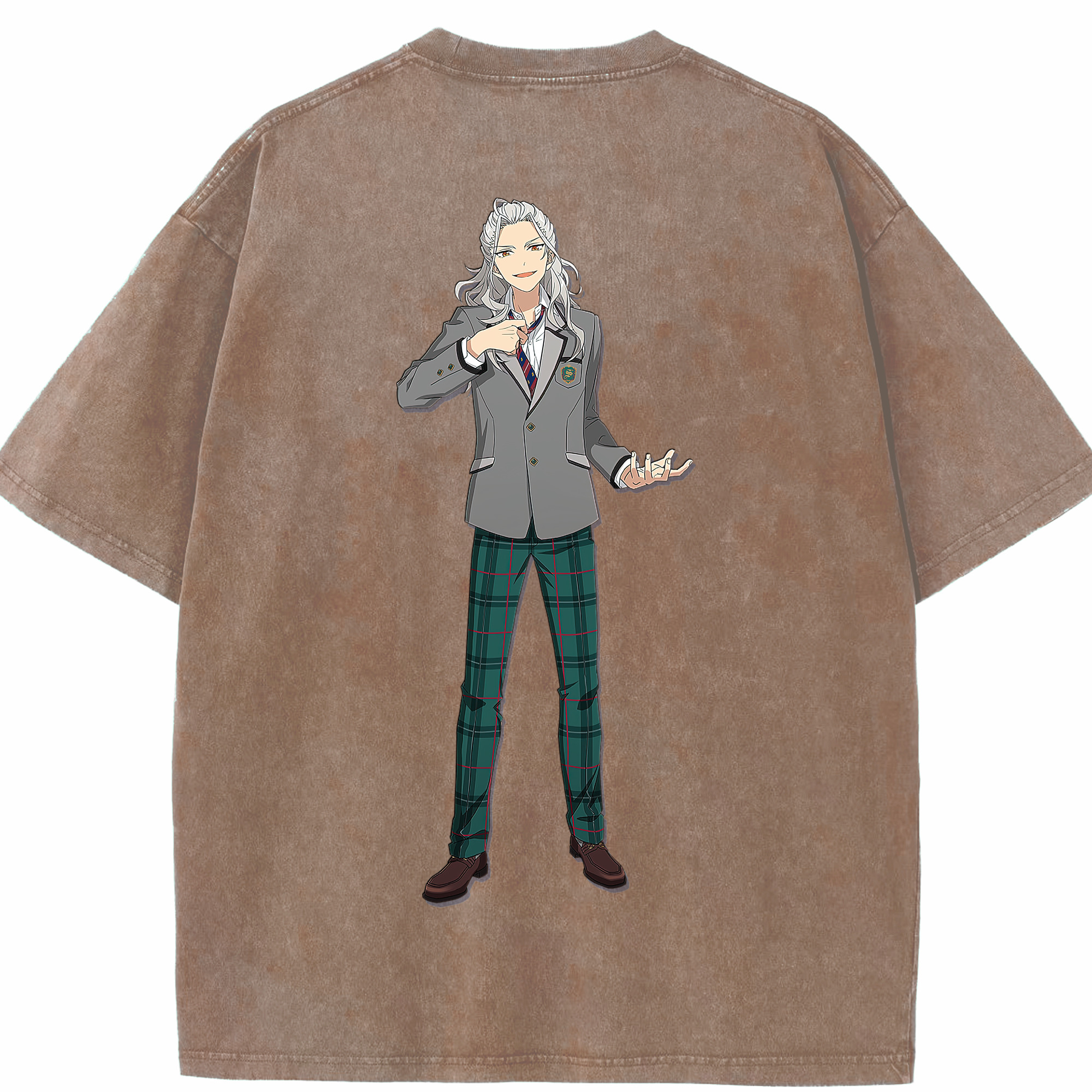 （画像用） あんさんぶるスターズ! Ensemble Stars 綿100% ヴィンテージ風 半袖Tシャツ（背面プリント）