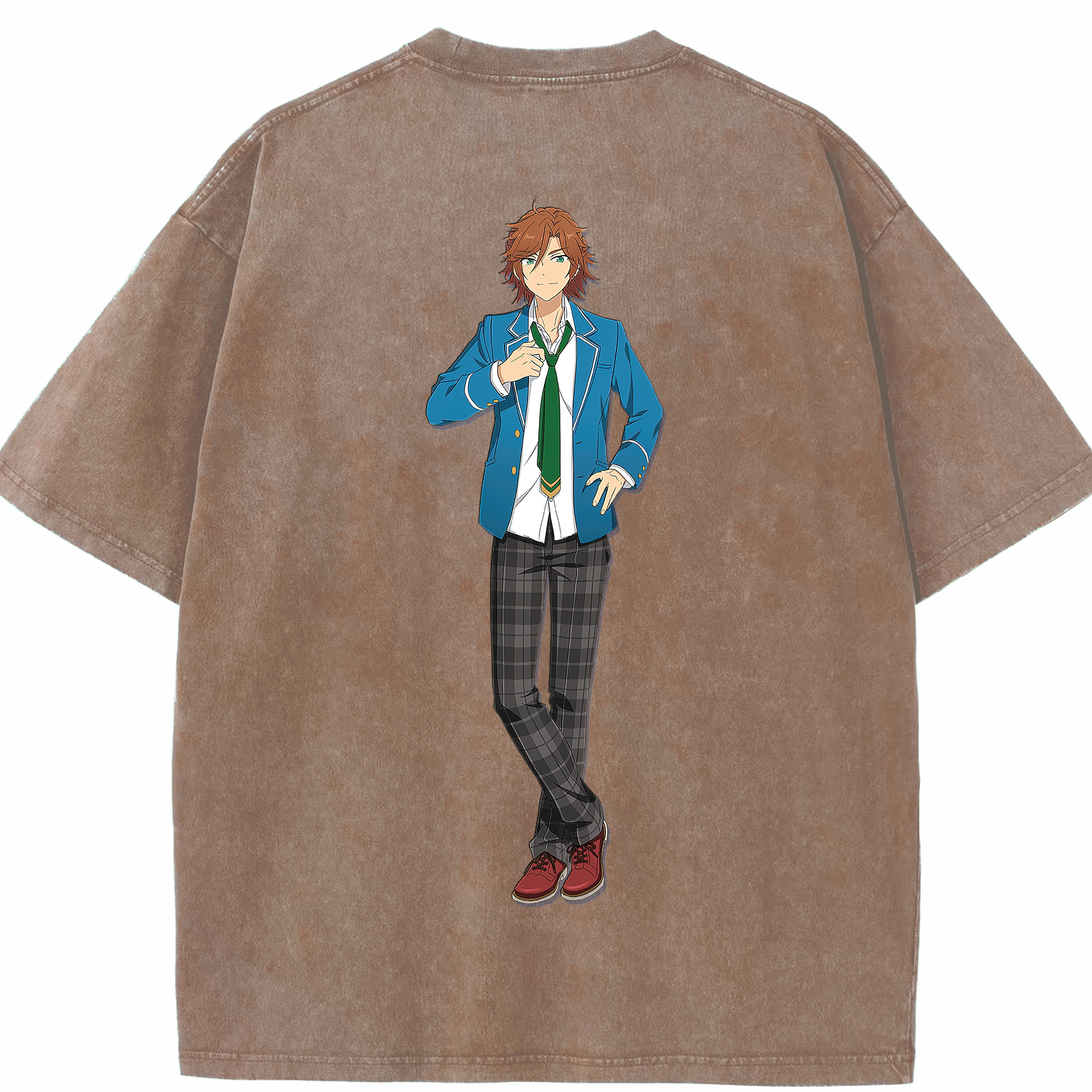 （画像用） あんさんぶるスターズ! Ensemble Stars 綿100% ヴィンテージ風 半袖Tシャツ（背面プリント）