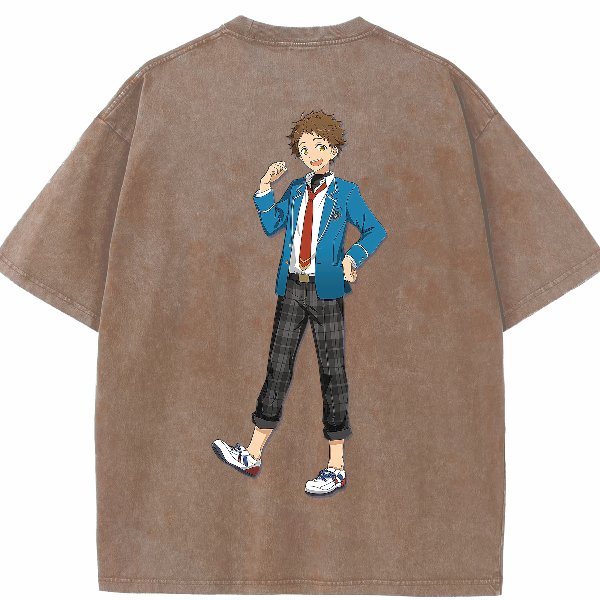 （画像用） あんさんぶるスターズ! Ensemble Stars 綿100% ヴィンテージ風 半袖Tシャツ（背面プリント）