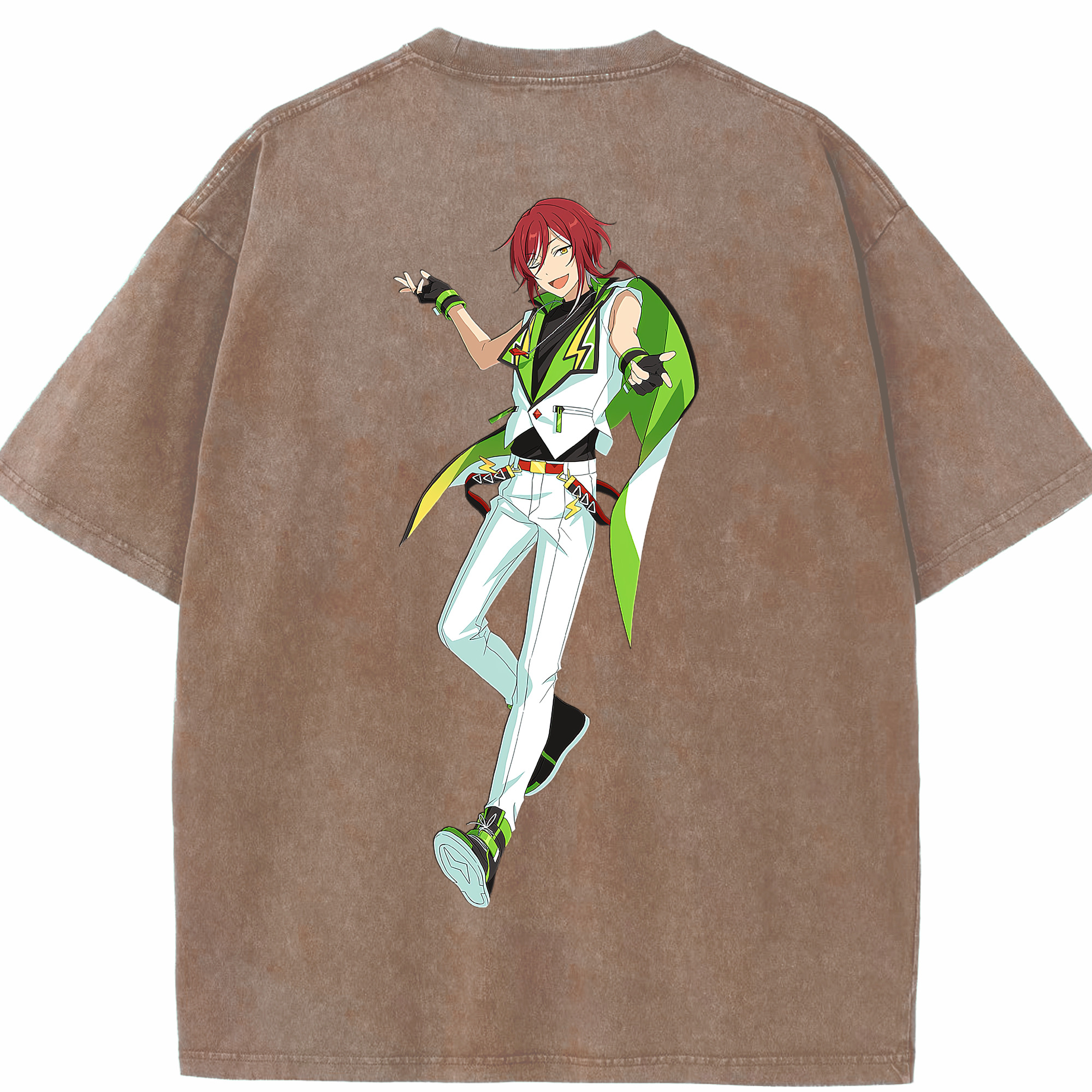 （画像用） あんさんぶるスターズ! Ensemble Stars 綿100% ヴィンテージ風 半袖Tシャツ（背面プリント）