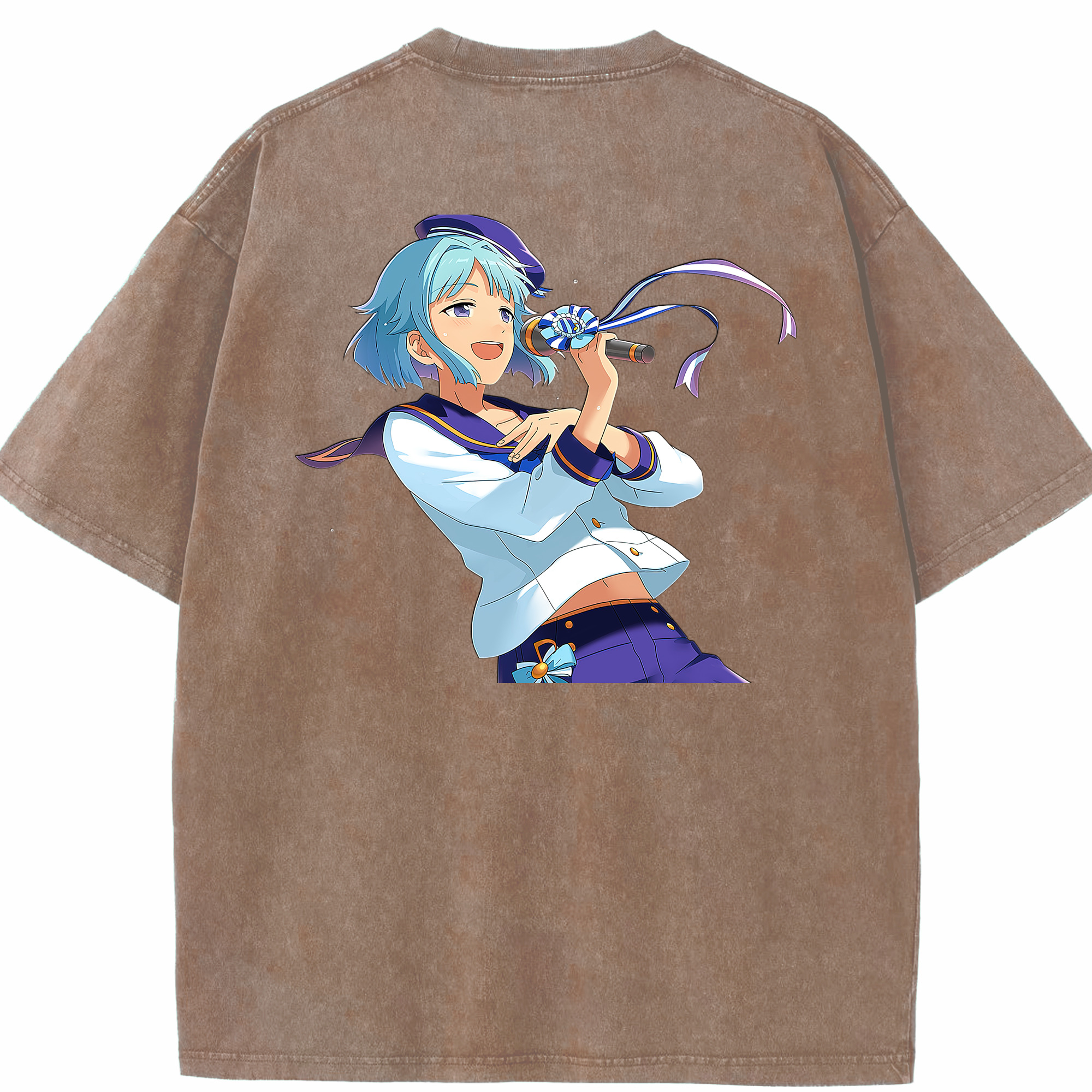 （画像用） あんさんぶるスターズ! Ensemble Stars 綿100% ヴィンテージ風 半袖Tシャツ（背面プリント）