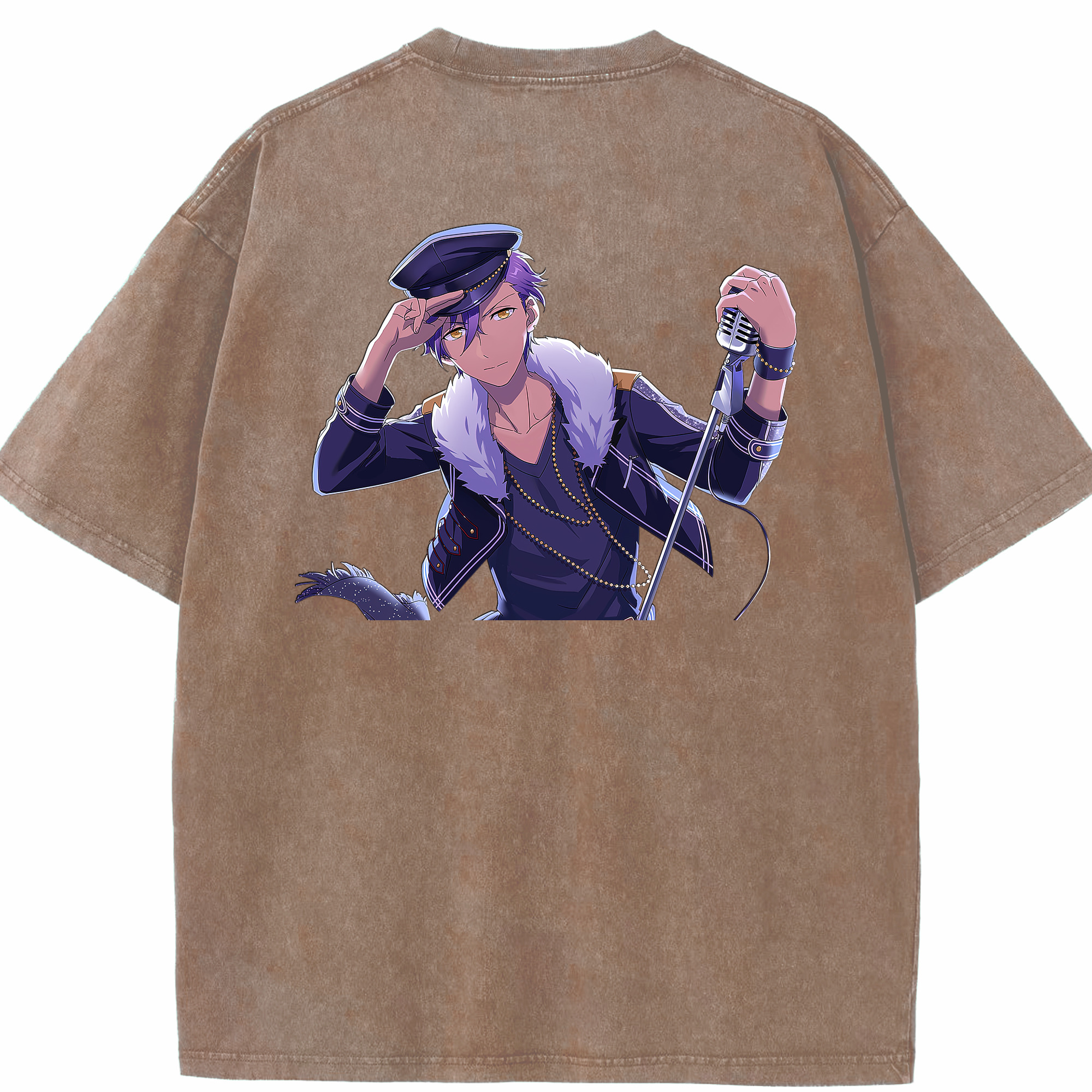 （画像用） あんさんぶるスターズ! Ensemble Stars 綿100% ヴィンテージ風 半袖Tシャツ（背面プリント）