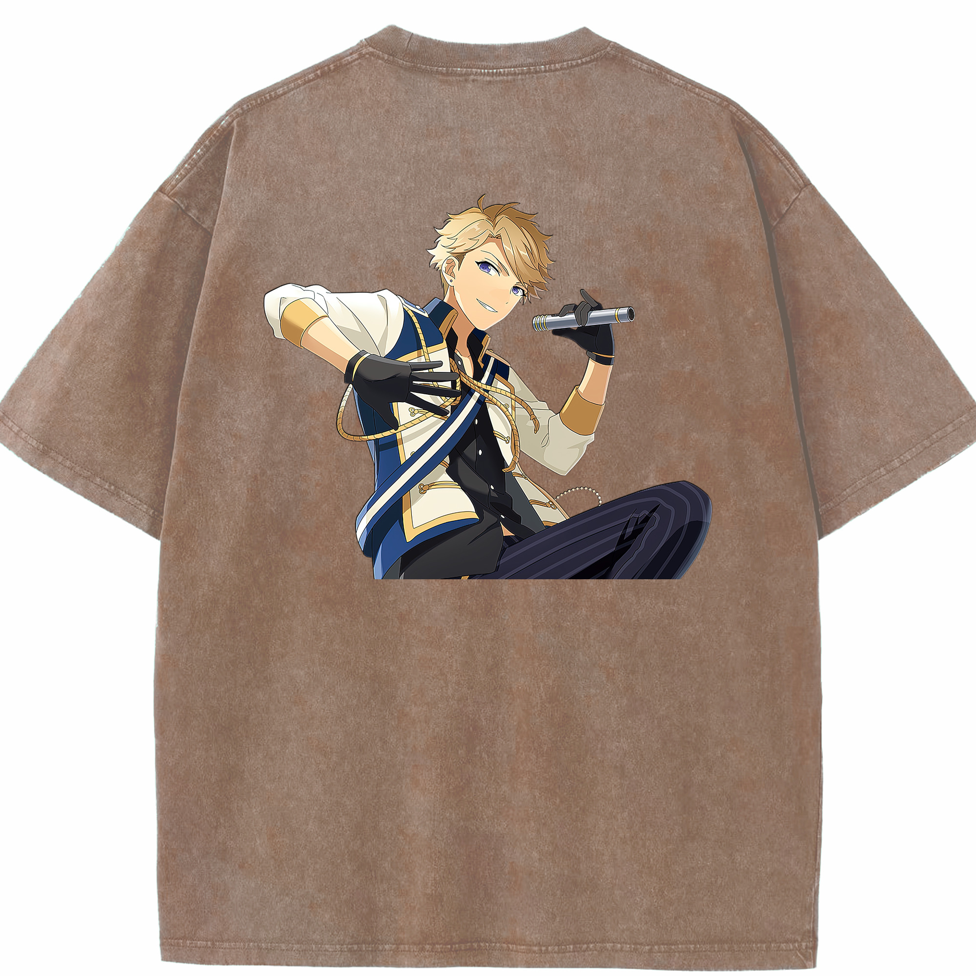 （画像用） あんさんぶるスターズ! Ensemble Stars 綿100% ヴィンテージ風 半袖Tシャツ（背面プリント）