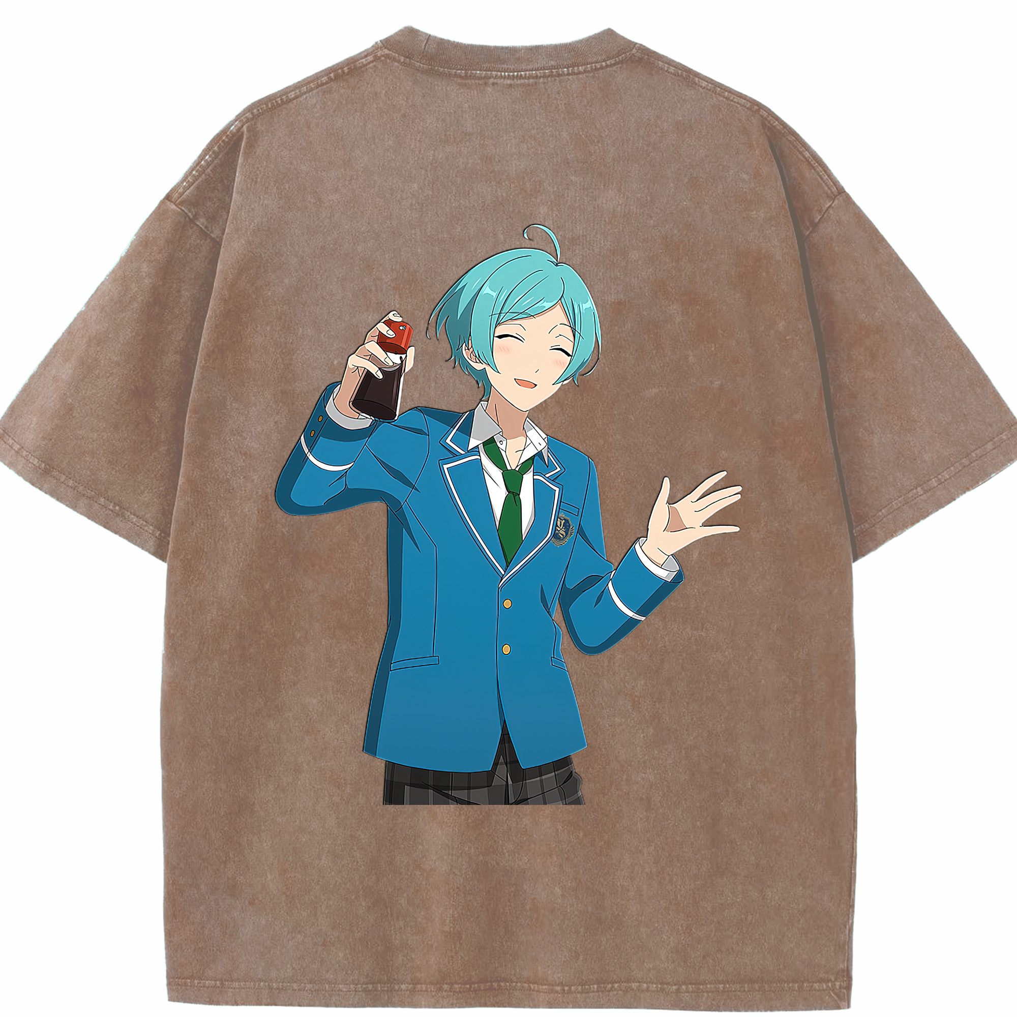 （画像用） あんさんぶるスターズ! Ensemble Stars 綿100% ヴィンテージ風 半袖Tシャツ（背面プリント）