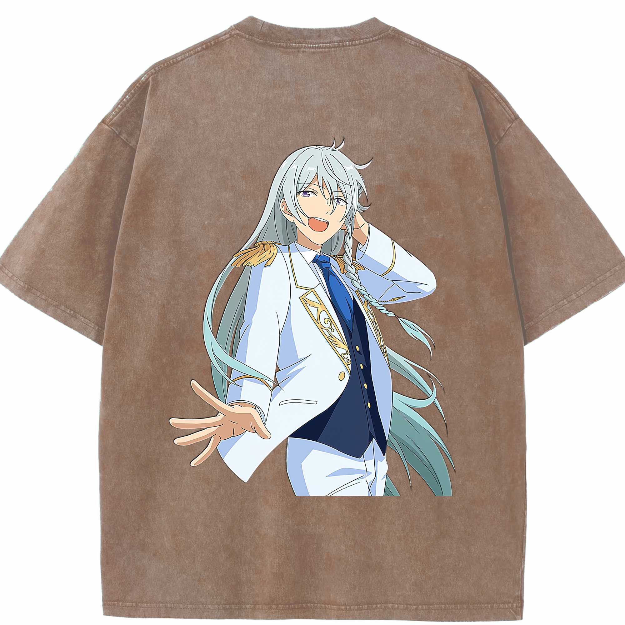 （画像用） あんさんぶるスターズ! Ensemble Stars 綿100% ヴィンテージ風 半袖Tシャツ（背面プリント）