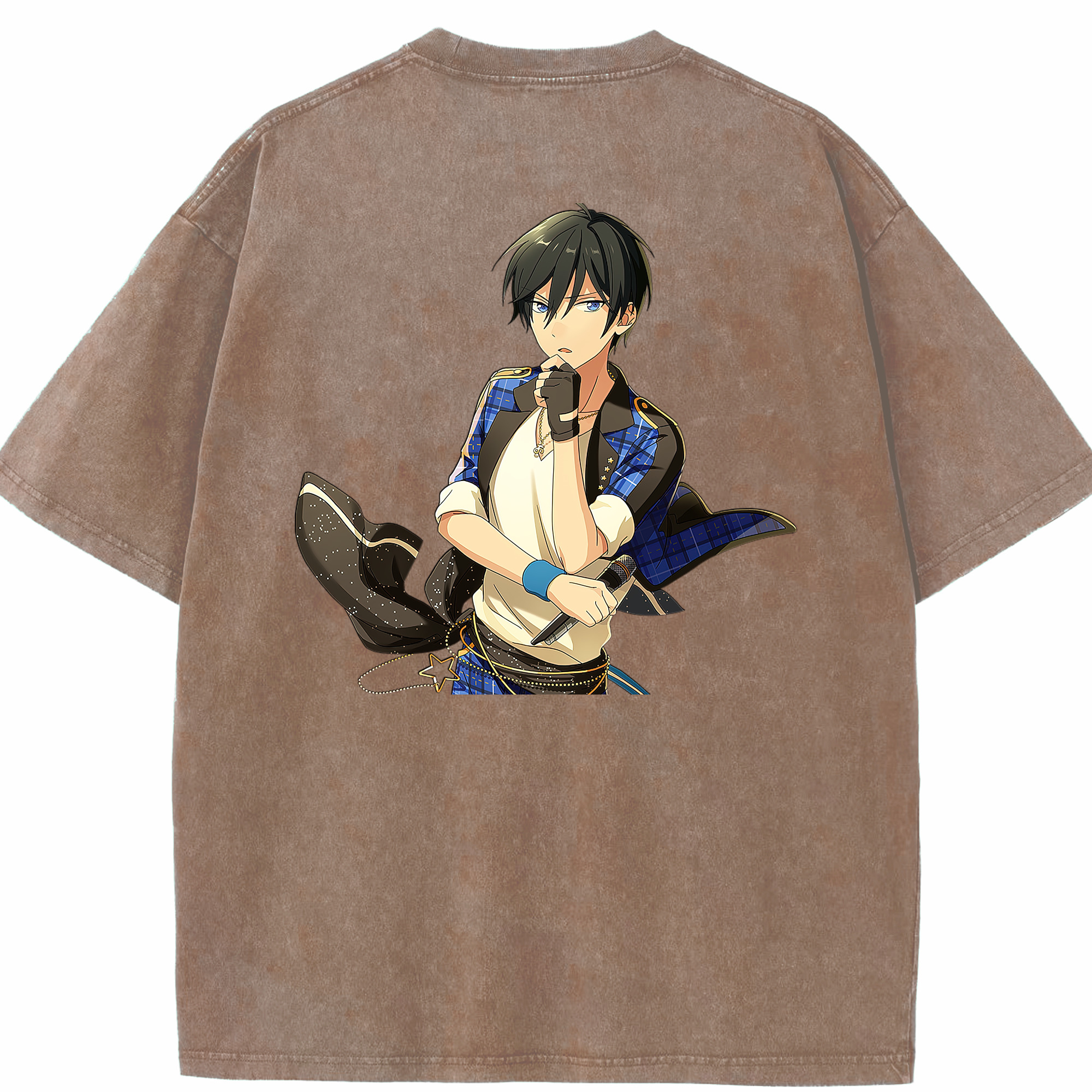 （画像用） あんさんぶるスターズ! Ensemble Stars 綿100% ヴィンテージ風 半袖Tシャツ（背面プリント）