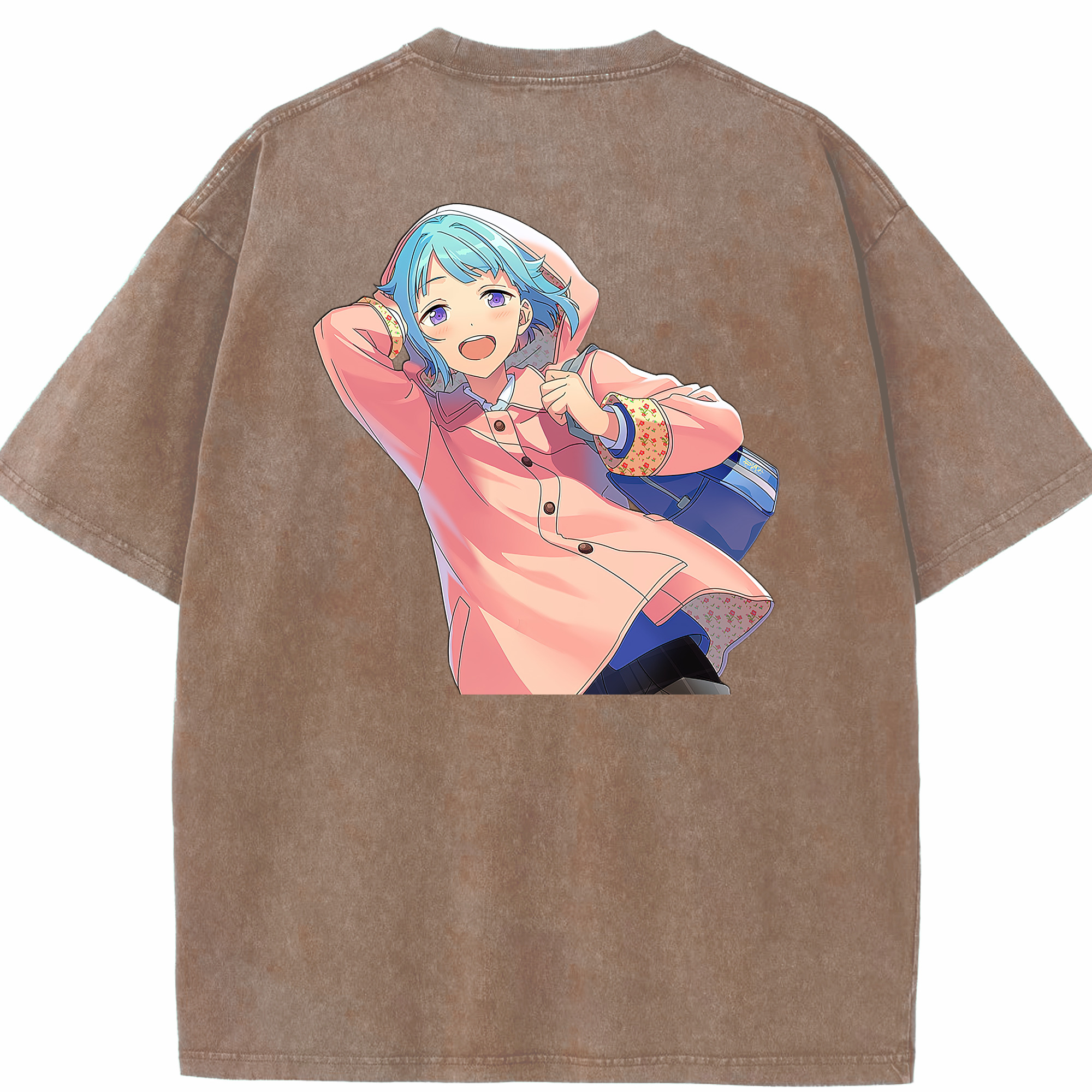 （画像用） あんさんぶるスターズ! Ensemble Stars 綿100% ヴィンテージ風 半袖Tシャツ（背面プリント）