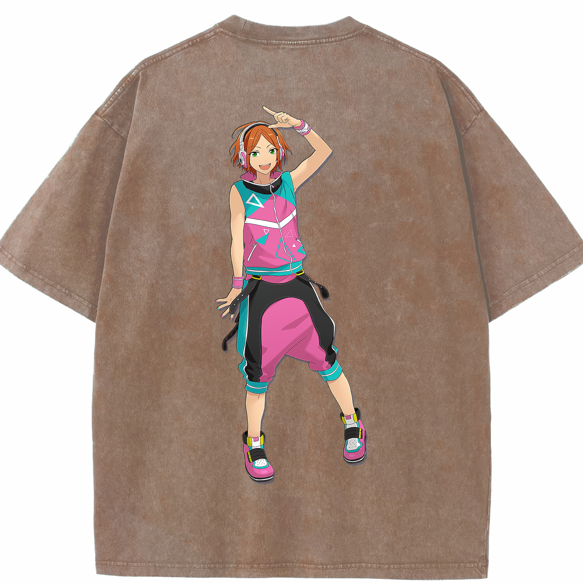 （画像用） あんさんぶるスターズ! Ensemble Stars 綿100% ヴィンテージ風 半袖Tシャツ（背面プリント）