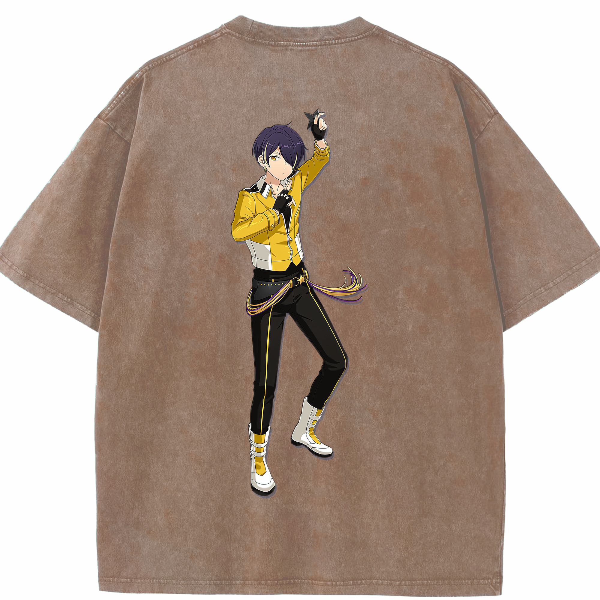 （画像用） あんさんぶるスターズ! Ensemble Stars 綿100% ヴィンテージ風 半袖Tシャツ（背面プリント）