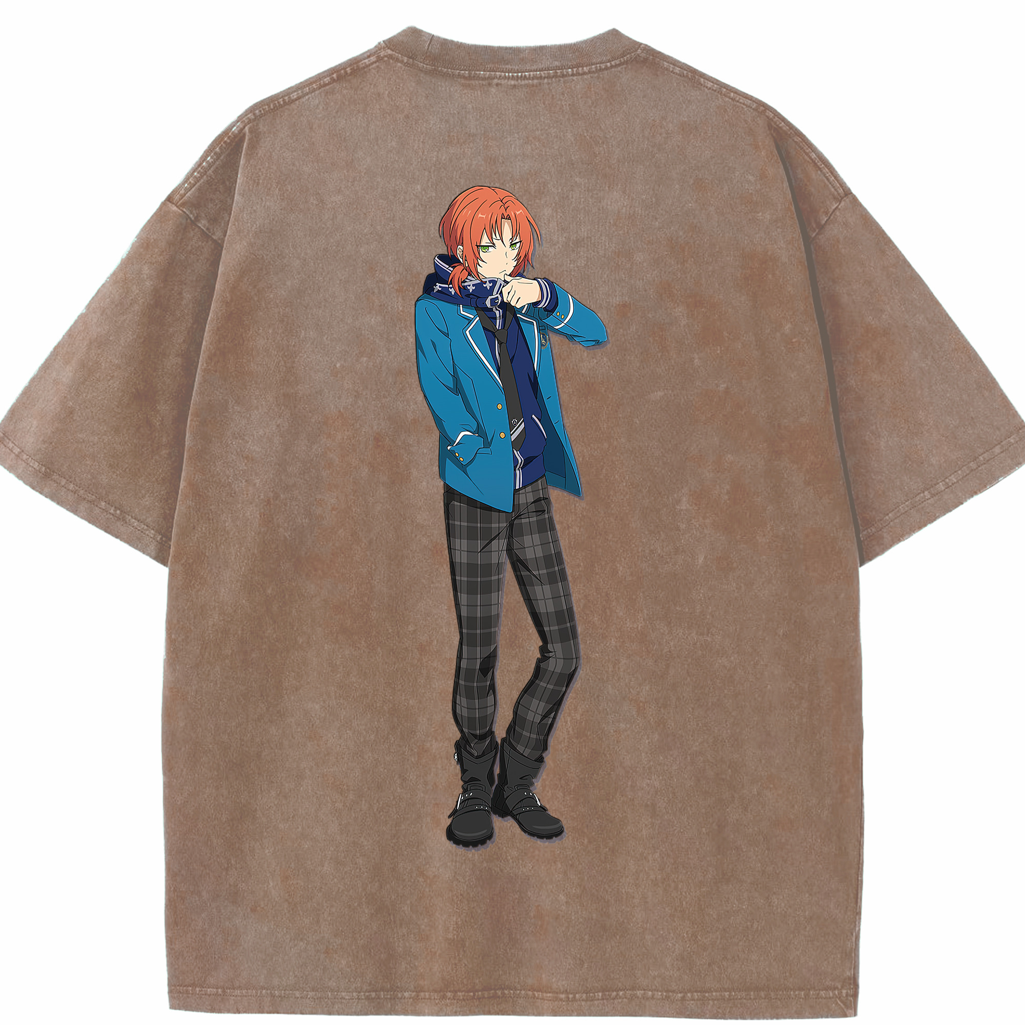（画像用） あんさんぶるスターズ! Ensemble Stars 綿100% ヴィンテージ風 半袖Tシャツ（背面プリント）