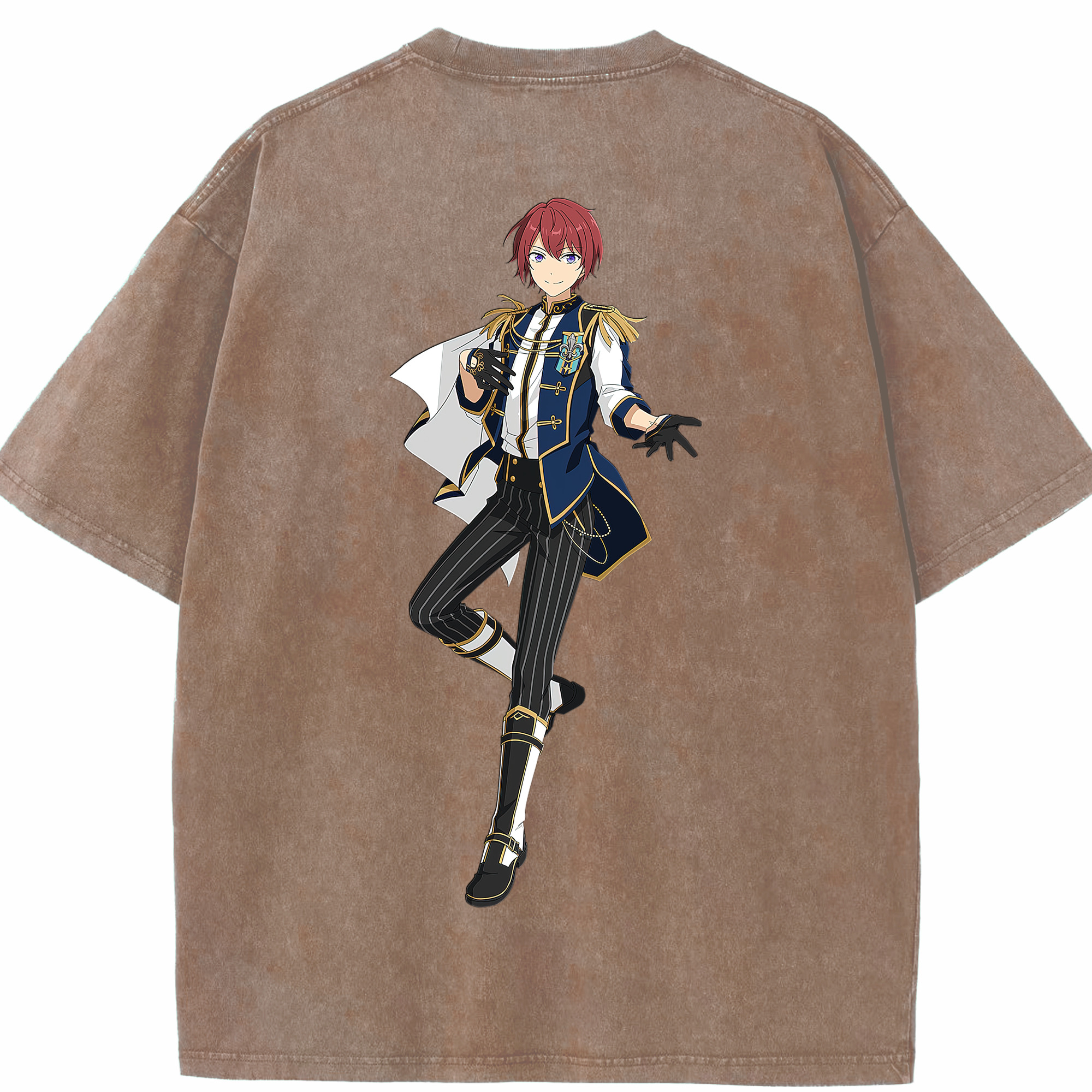 （画像用） あんさんぶるスターズ! Ensemble Stars 綿100% ヴィンテージ風 半袖Tシャツ（背面プリント）