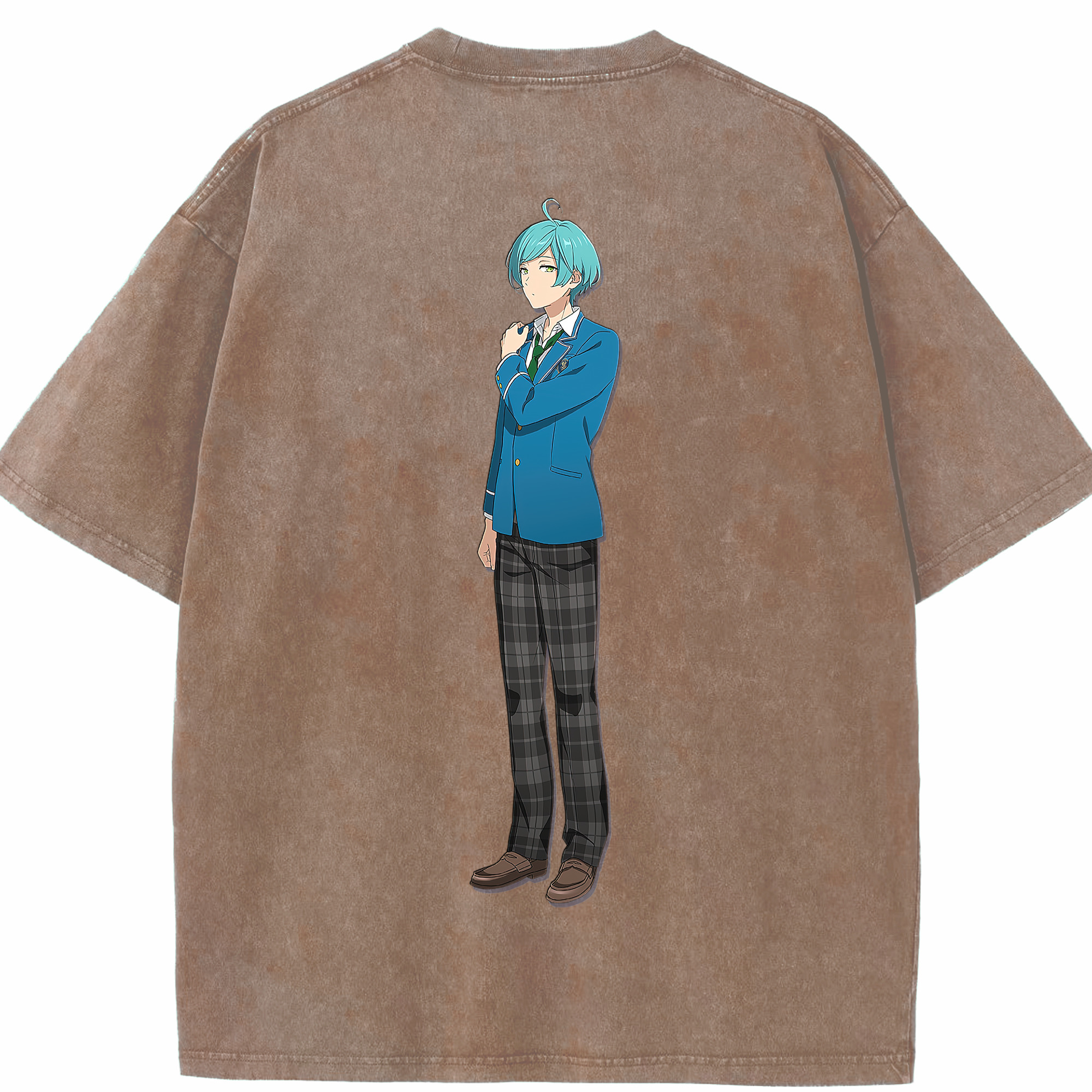 （画像用） あんさんぶるスターズ! Ensemble Stars 綿100% ヴィンテージ風 半袖Tシャツ（背面プリント）