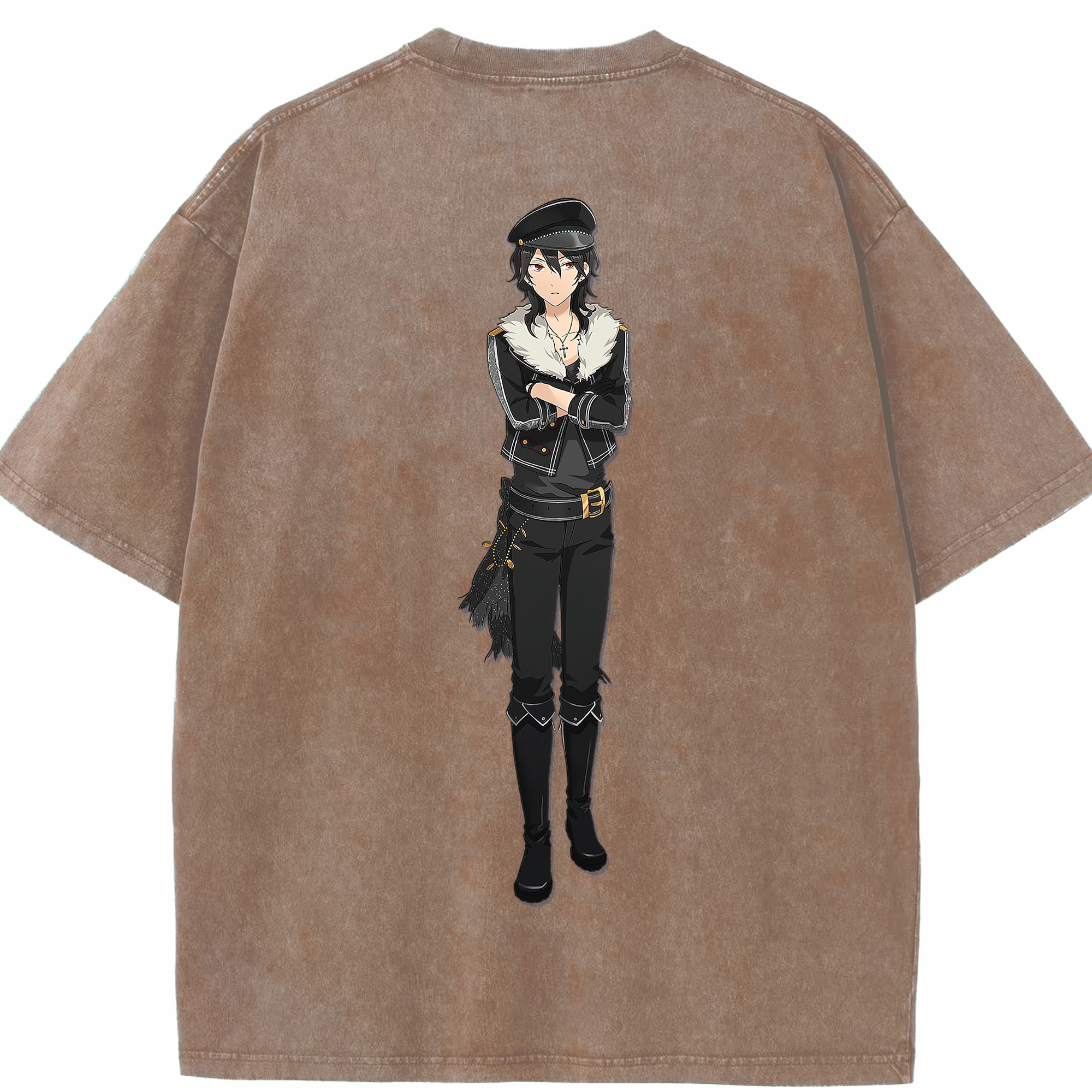 （画像用） あんさんぶるスターズ! Ensemble Stars 綿100% ヴィンテージ風 半袖Tシャツ（背面プリント）