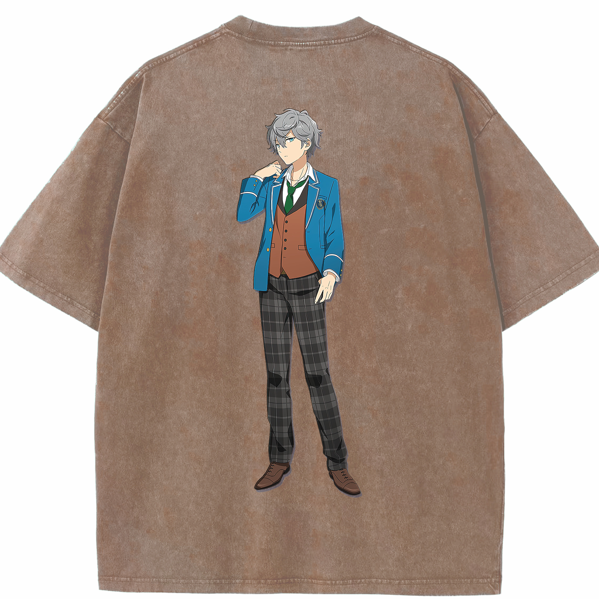 （画像用） あんさんぶるスターズ! Ensemble Stars 綿100% ヴィンテージ風 半袖Tシャツ（背面プリント）