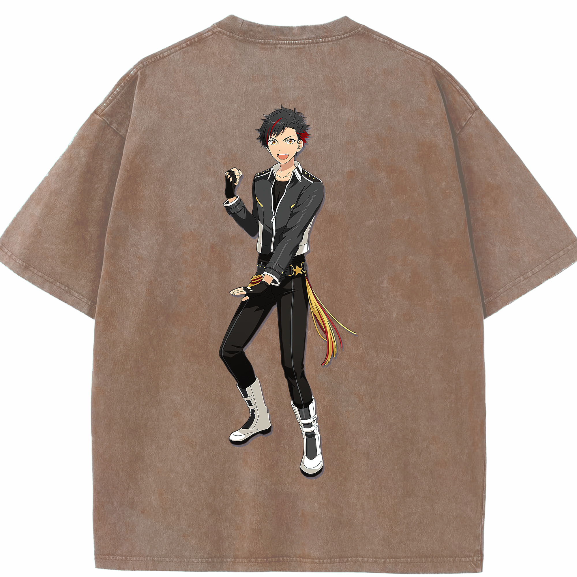 （画像用） あんさんぶるスターズ! Ensemble Stars 綿100% ヴィンテージ風 半袖Tシャツ（背面プリント）