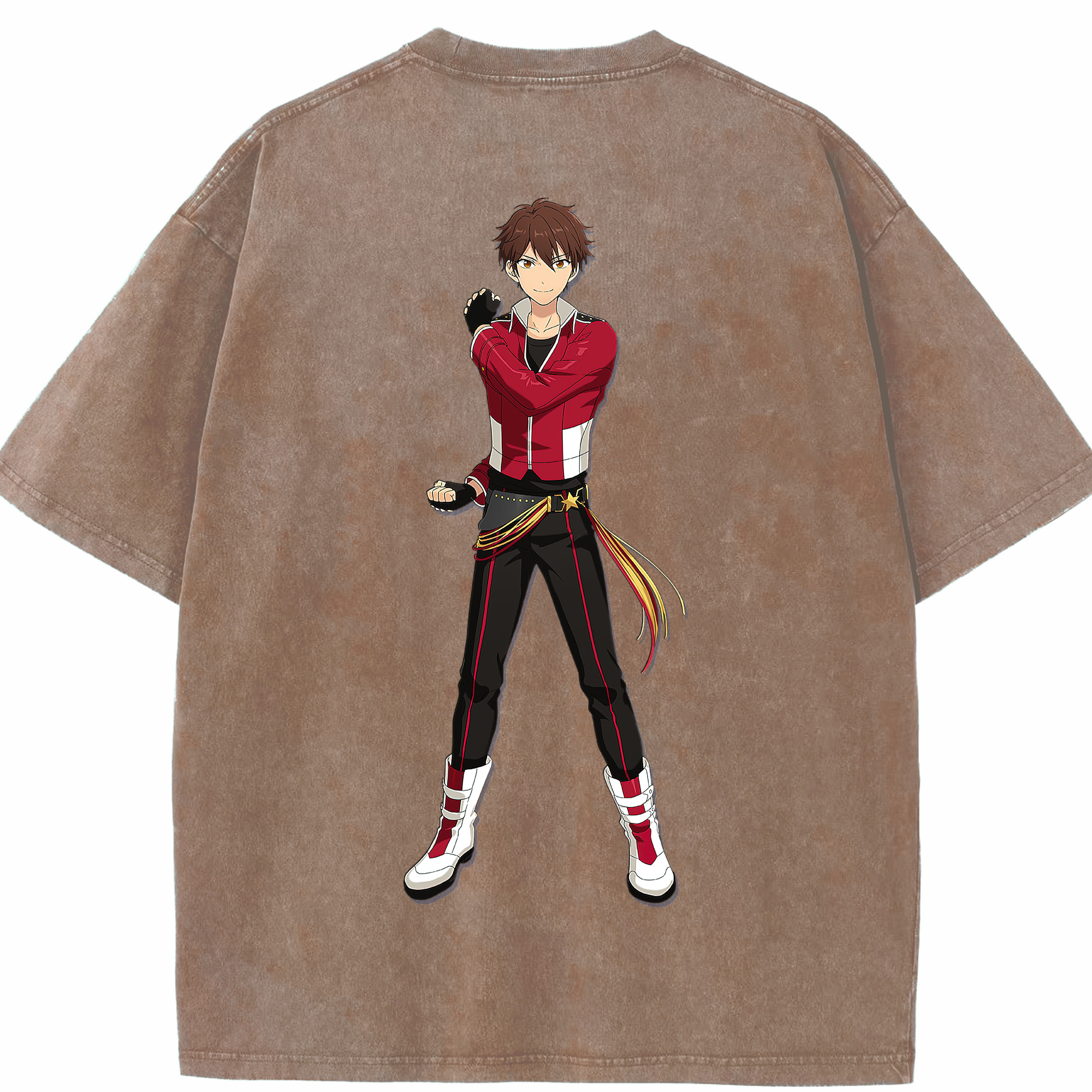 （画像用） あんさんぶるスターズ! Ensemble Stars 綿100% ヴィンテージ風 半袖Tシャツ（背面プリント）
