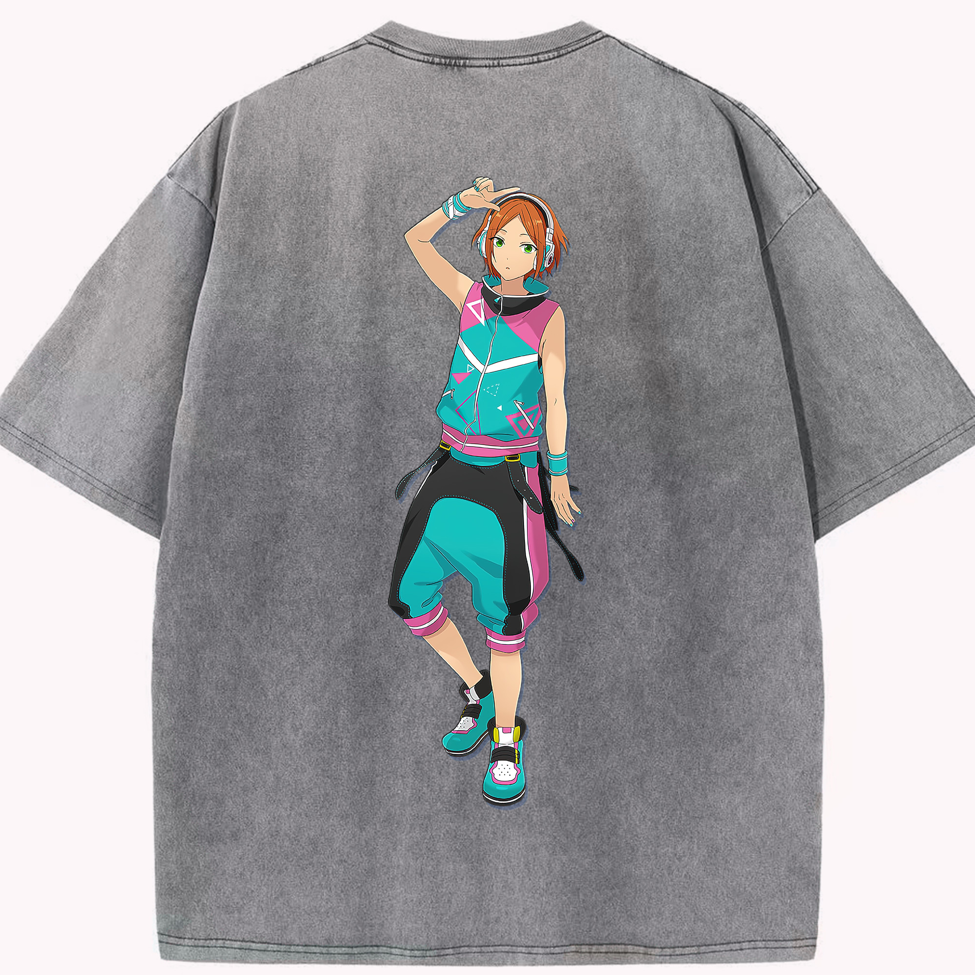 （画像用） あんさんぶるスターズ! Ensemble Stars 綿100% ヴィンテージ風 半袖Tシャツ（背面プリント）