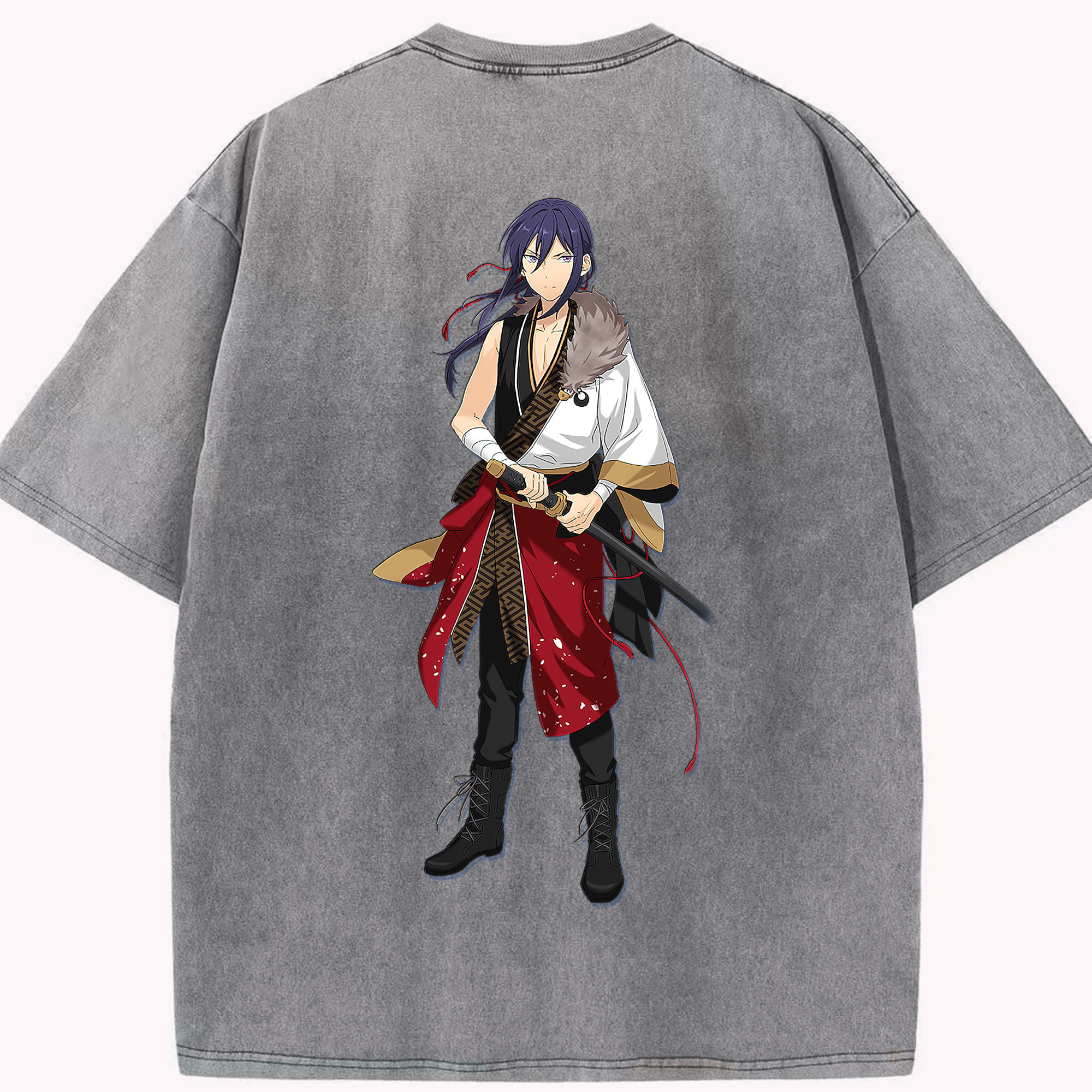（画像用） あんさんぶるスターズ! Ensemble Stars 綿100% ヴィンテージ風 半袖Tシャツ（背面プリント）