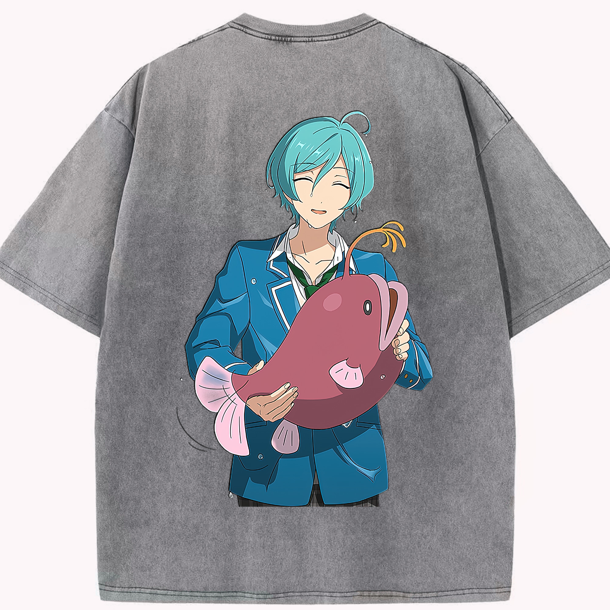 （画像用） あんさんぶるスターズ! Ensemble Stars 綿100% ヴィンテージ風 半袖Tシャツ（背面プリント）