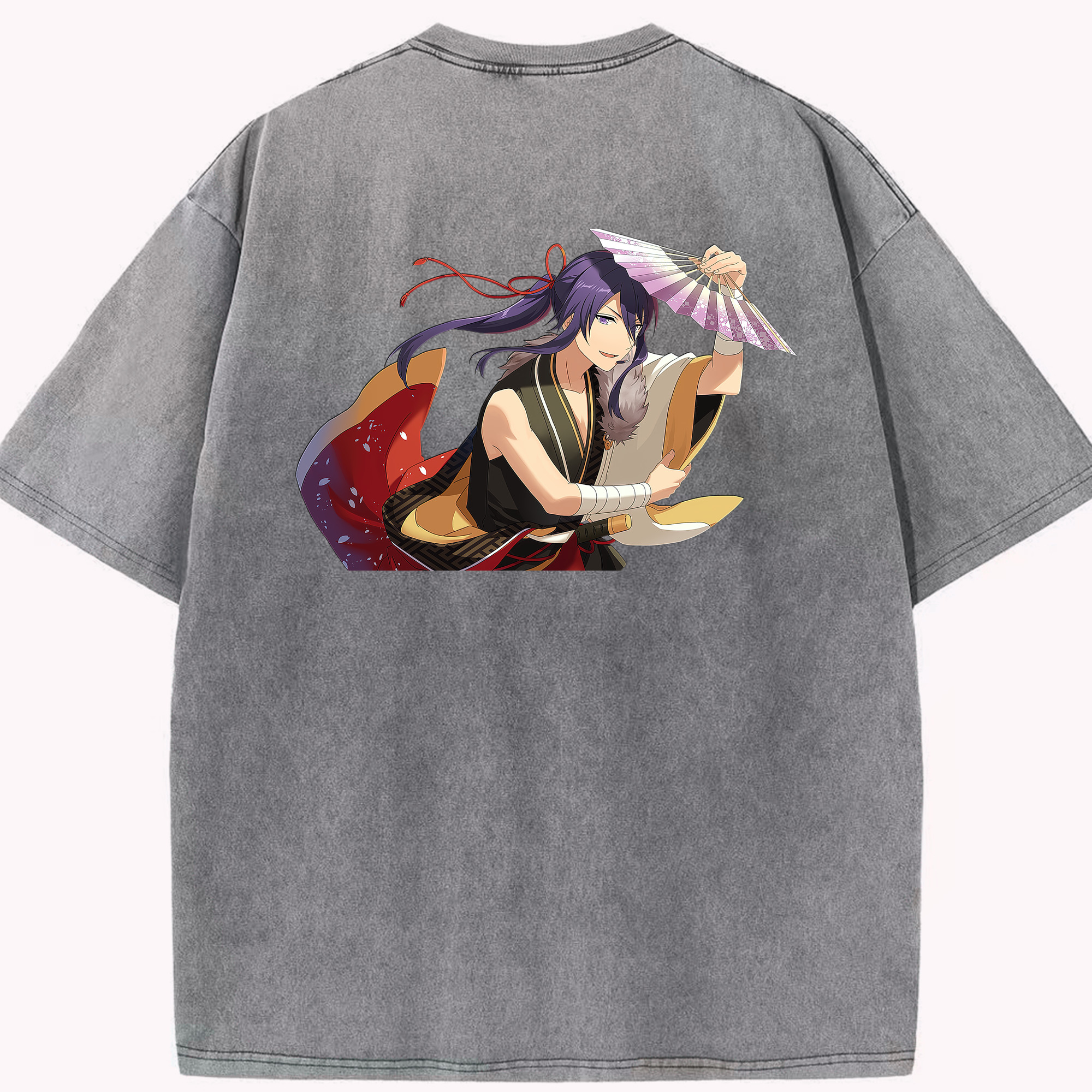 （画像用） あんさんぶるスターズ! Ensemble Stars 綿100% ヴィンテージ風 半袖Tシャツ（背面プリント）
