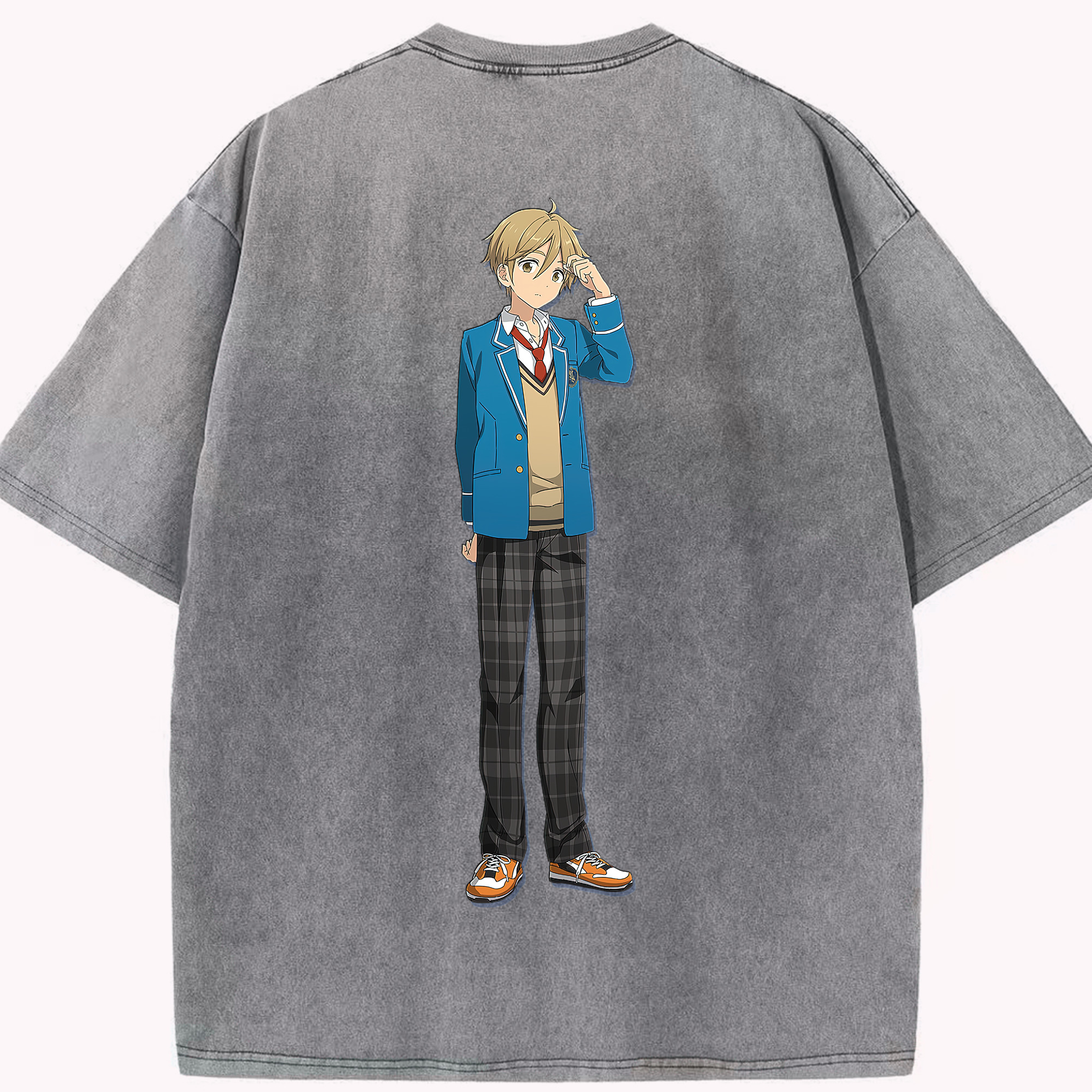 （画像用） あんさんぶるスターズ! Ensemble Stars 綿100% ヴィンテージ風 半袖Tシャツ（背面プリント）